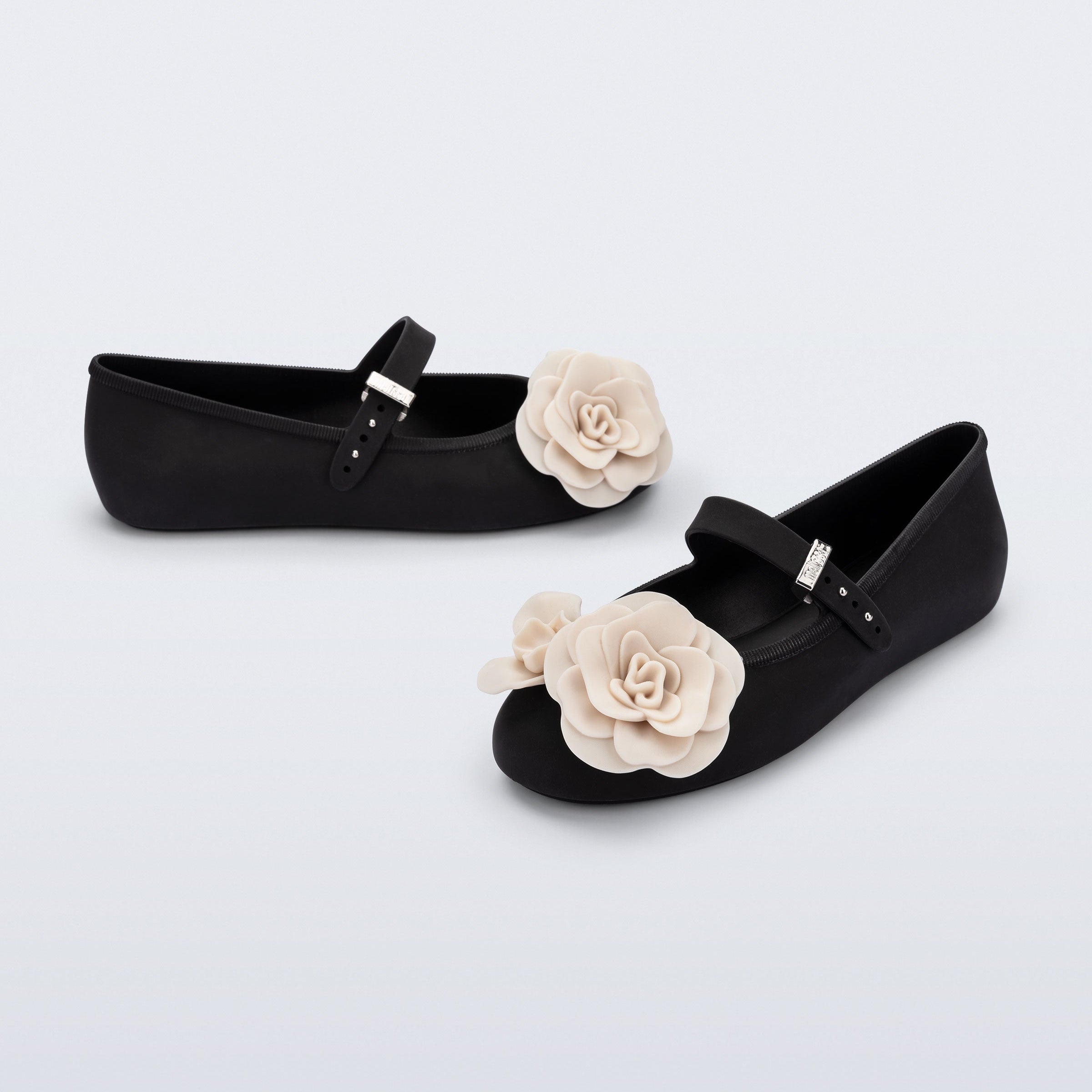 Melissa Soft Ballerina Petals AD Black/ Beige Baleriny Damskie Czarne