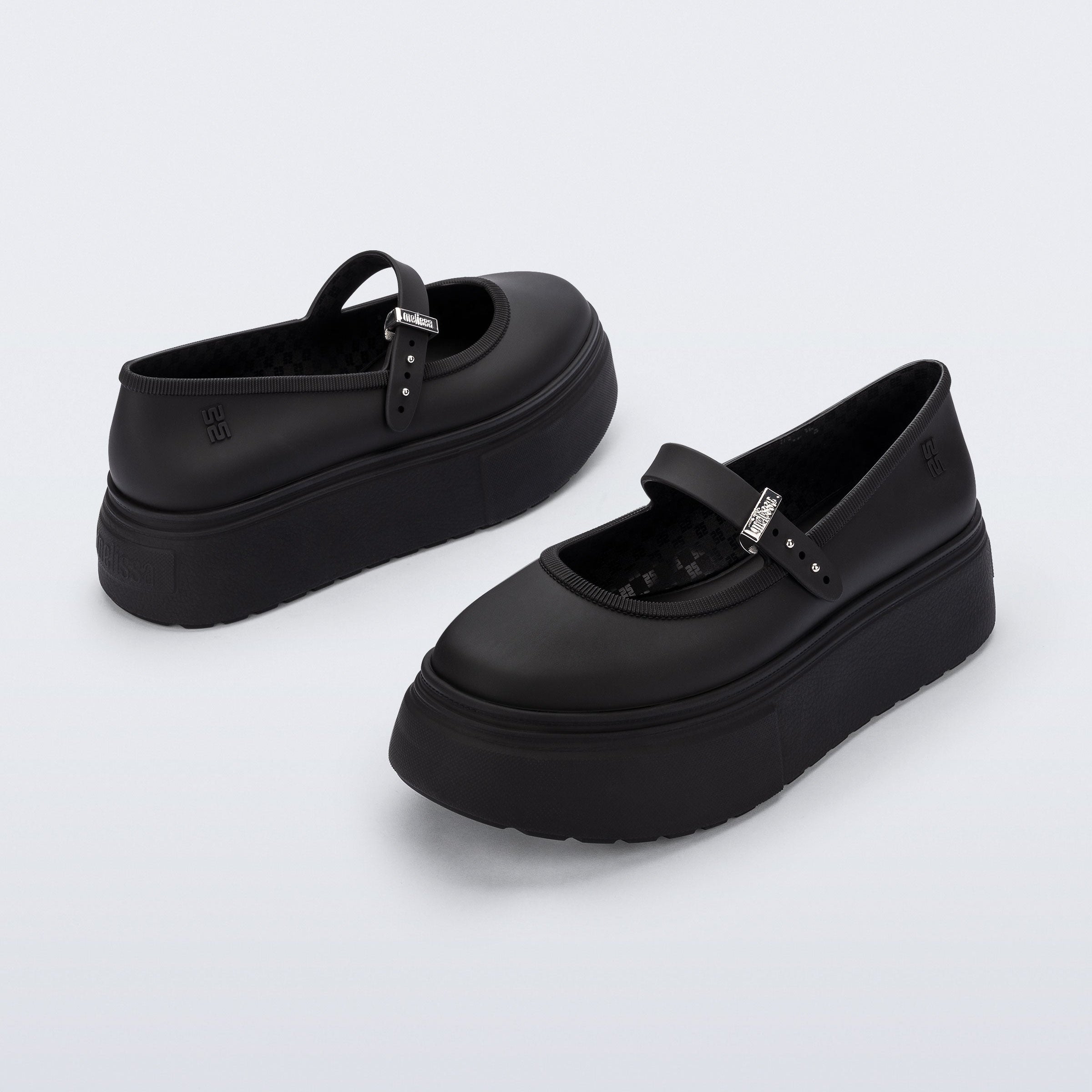 Melissa Soft Ballerina Platform AD Black Baleriny na Platformie Damskie Czarne