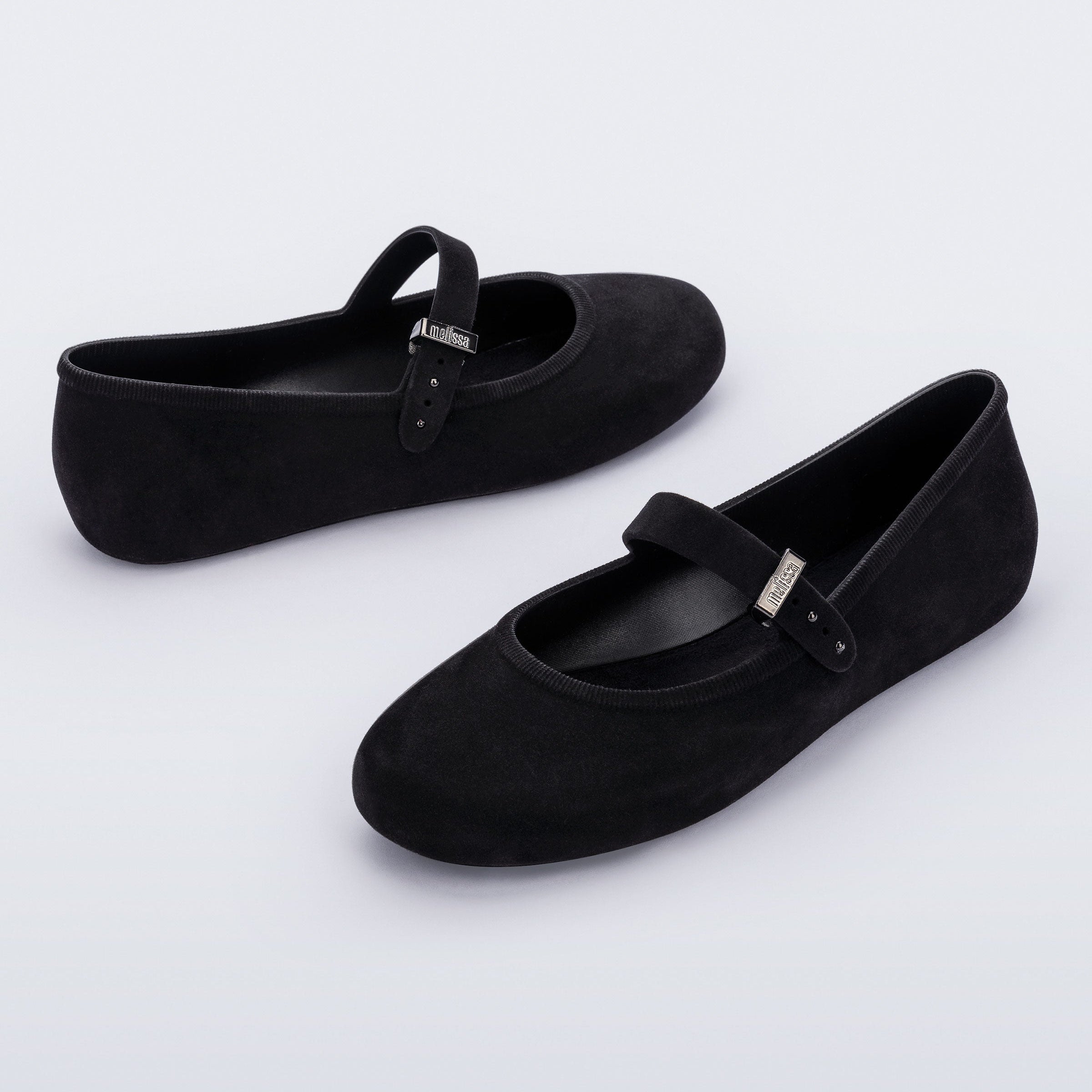 Melissa Soft Ballerina Velvet AD Black Baleriny Damskie Czarne