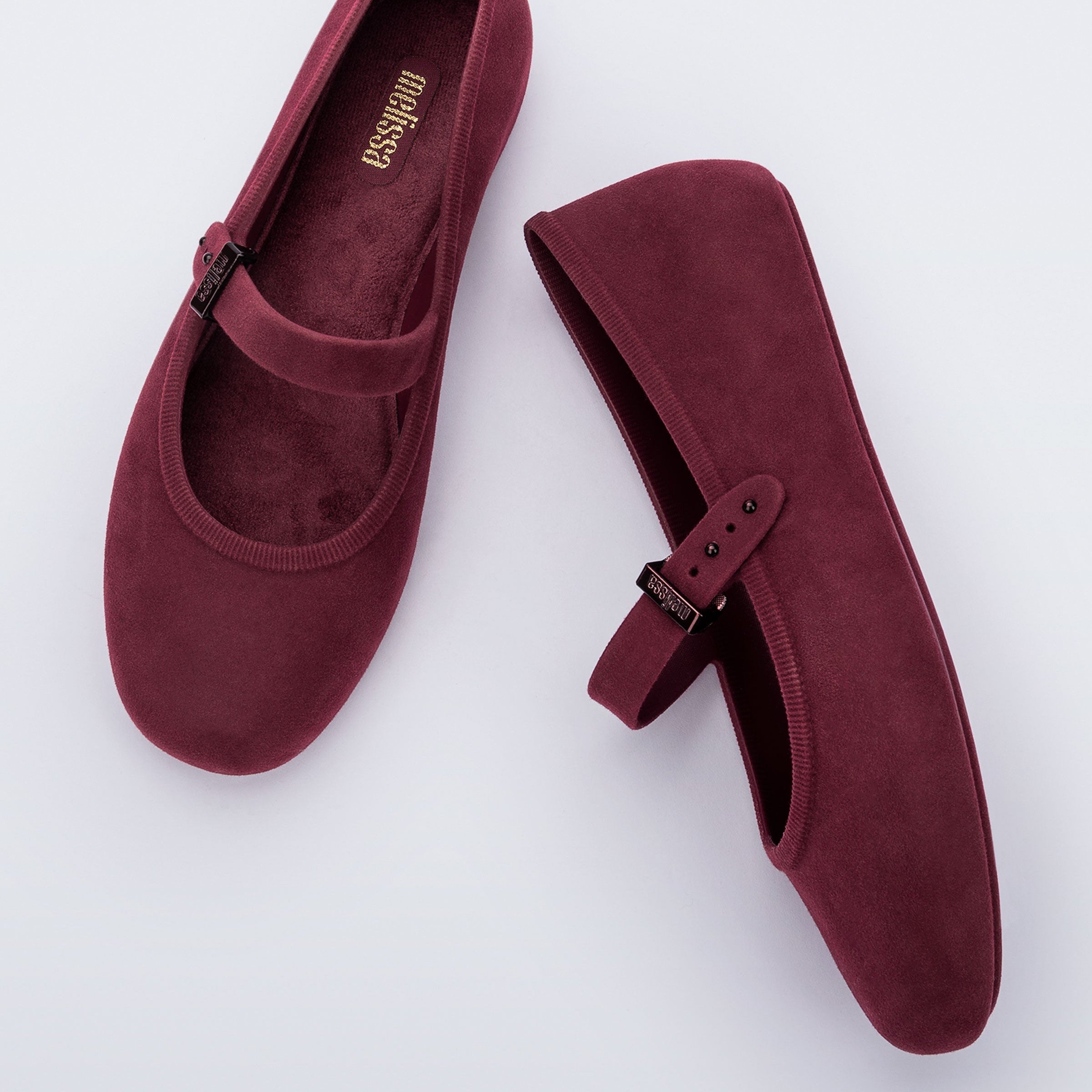 Melissa Soft Ballerina Velvet AD Red Baleriny Damskie Czerwone