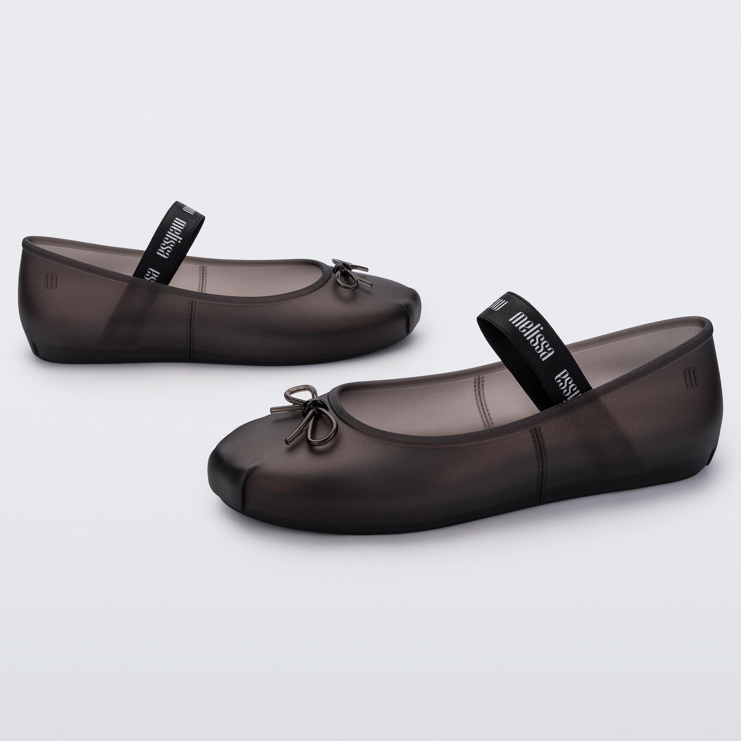 Melissa Sophie Ad Pearly Black Baleriny Damskie Perłowe Czarne