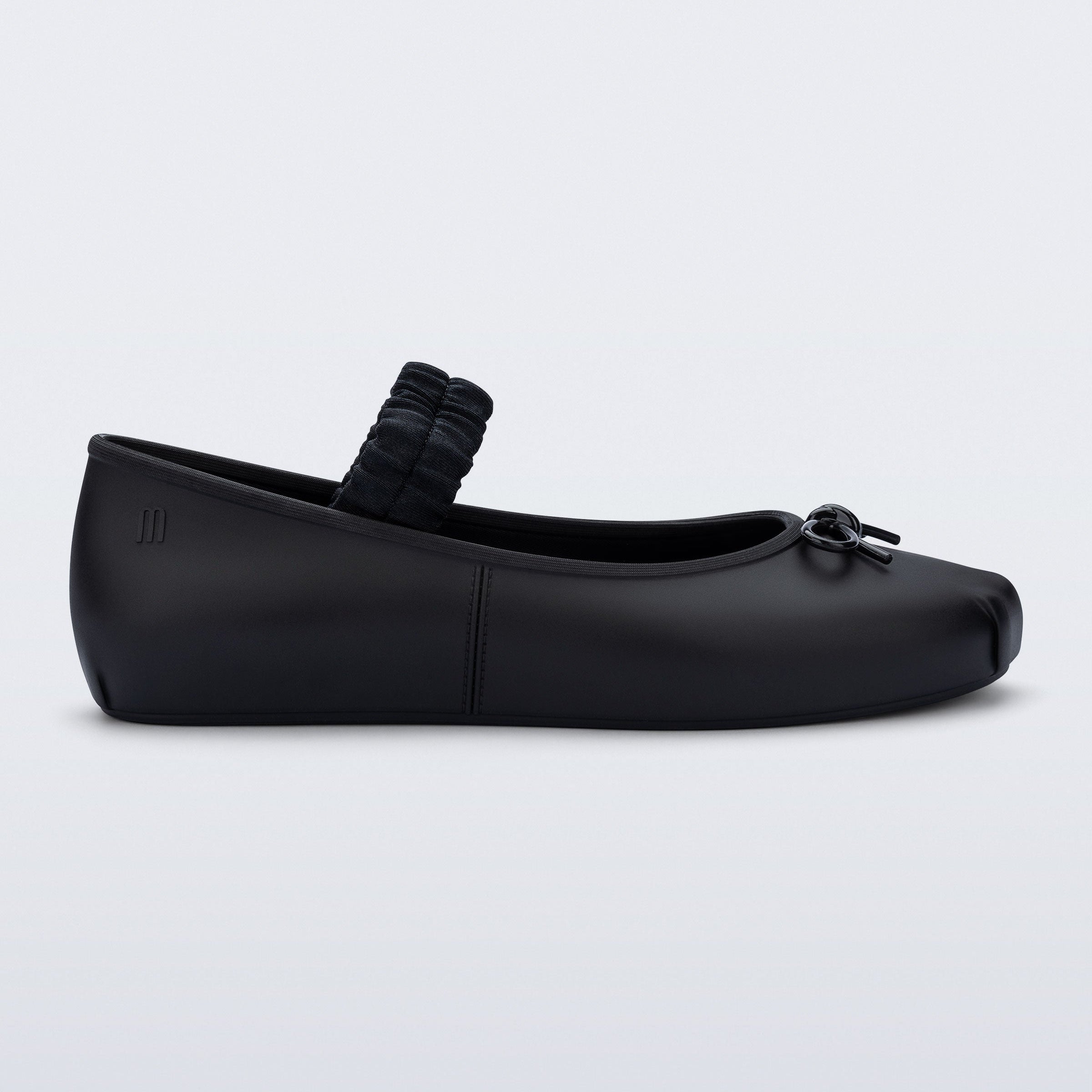 Melissa Sophie Scrunch AD Matt Black Baleriny Damskie Matowe Czarne