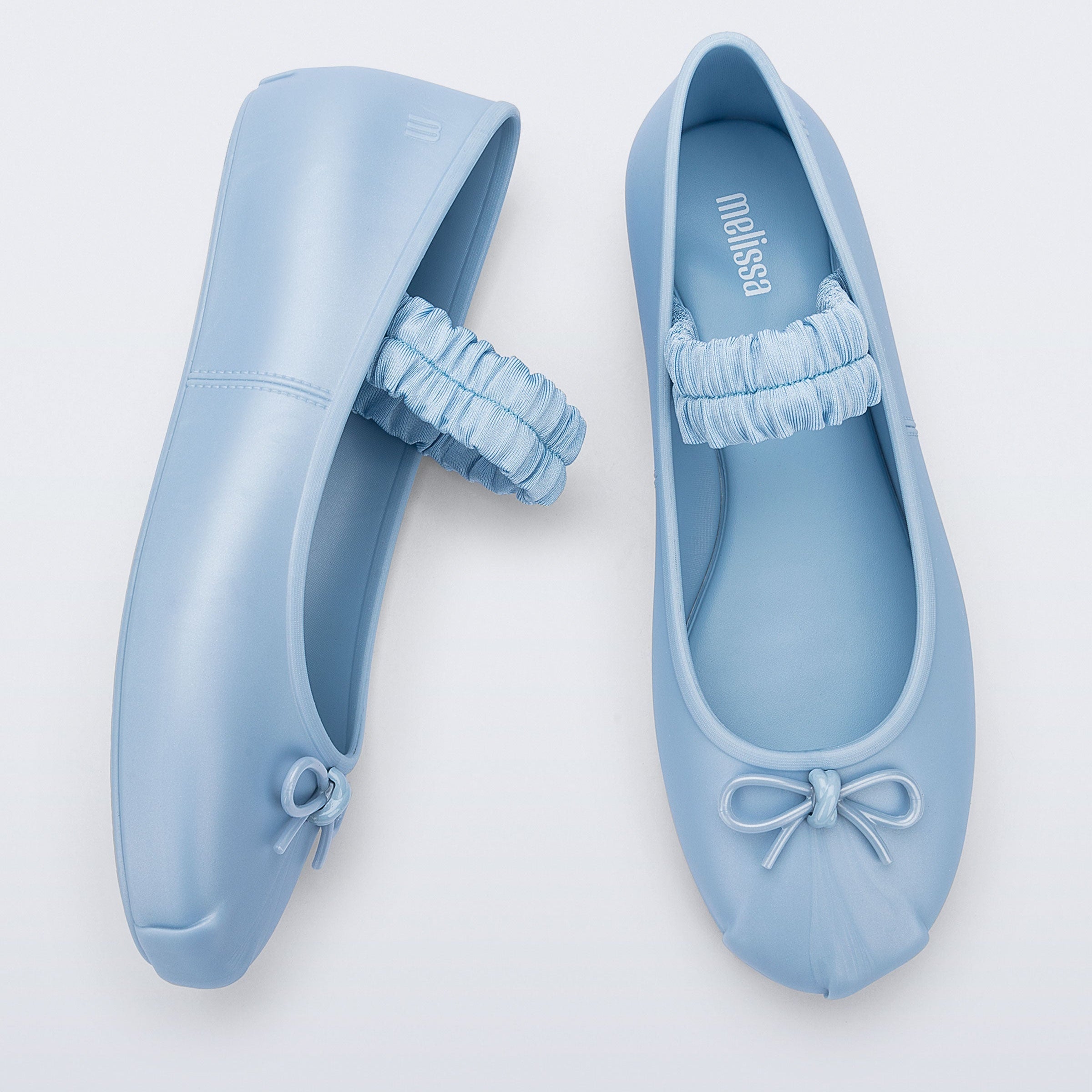 Melissa Sophie Scrunch AD Metallic Blue Baleriny Damskie Niebieskie