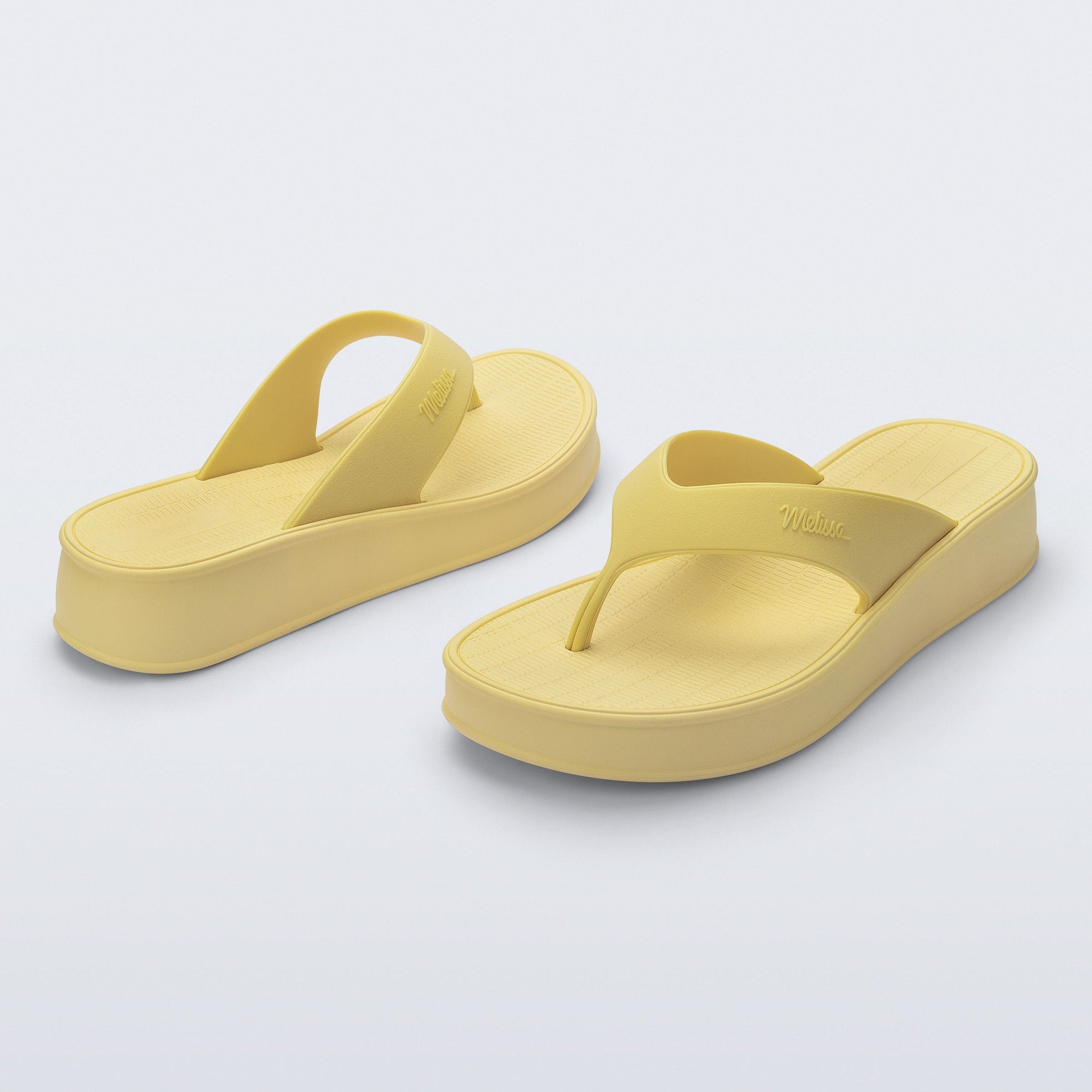 Melissa Sun Flip Flop Platform AD Yellow Klapki Damskie Na Platformie Żółte