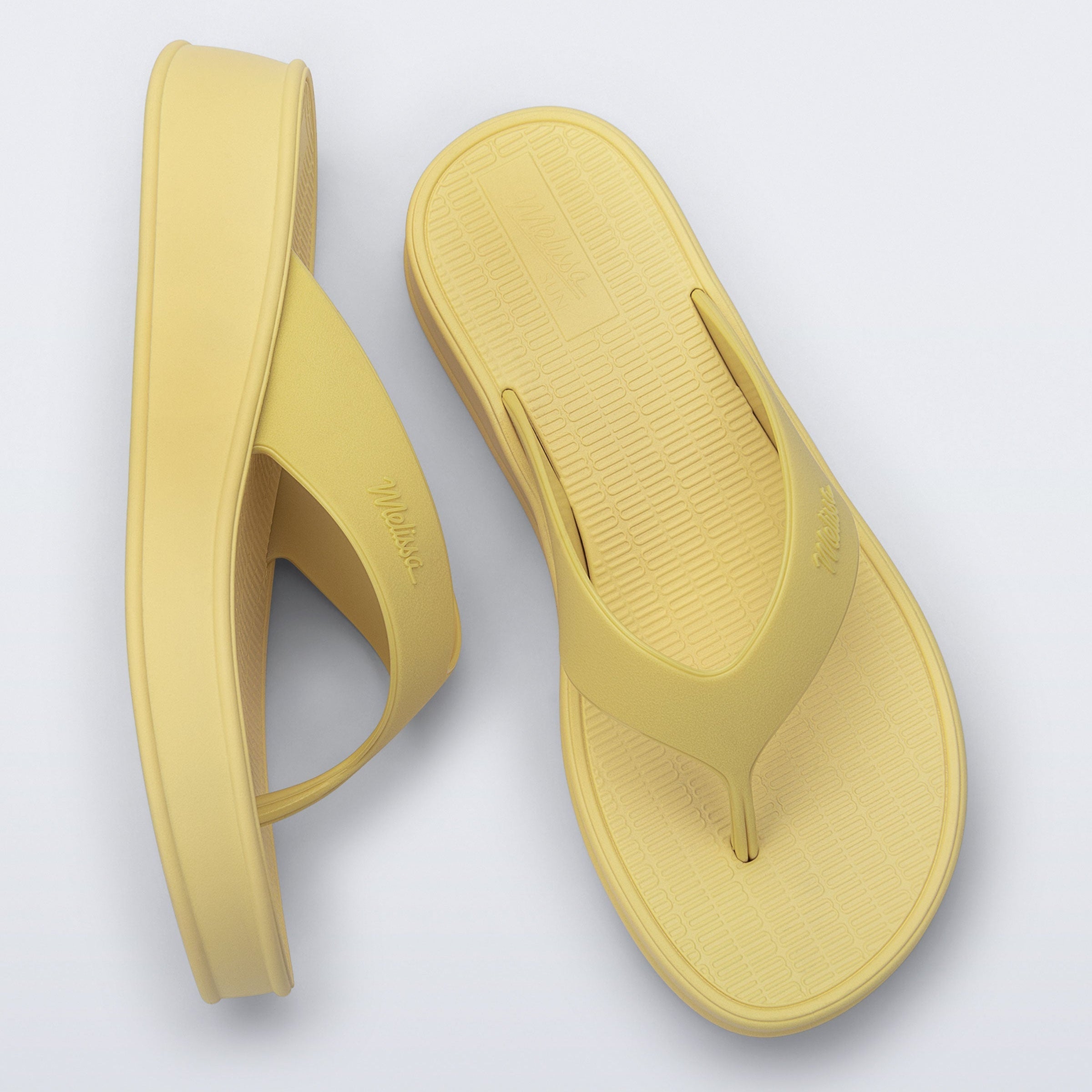 Melissa Sun Flip Flop Platform AD Yellow Klapki Damskie Na Platformie Żółte
