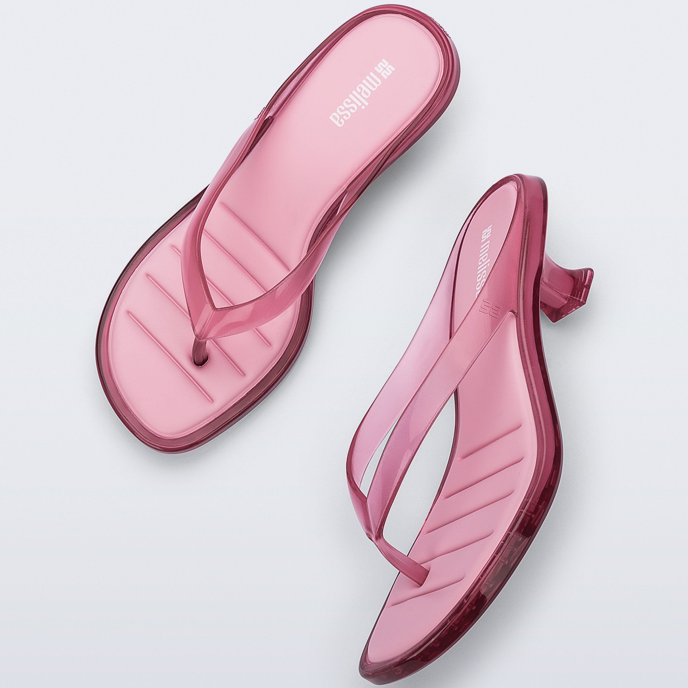 Melissa Thong Kitten Heel AD Pink Klapki Damskie Na Obcasie Różowe