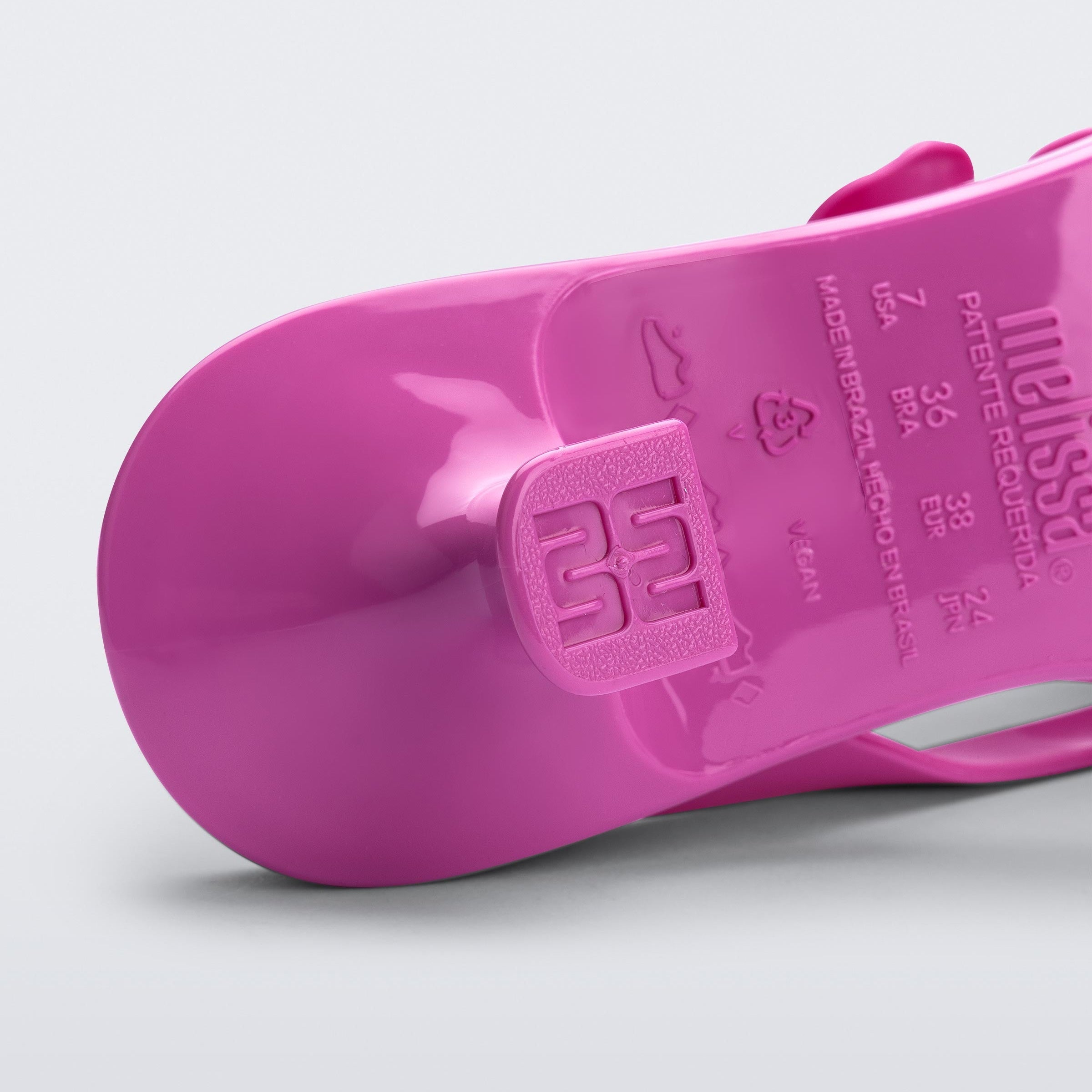 Melissa Thong Kitten Heel Petals AD Lilac Klapki Damskie Na Obcasie Liliowe