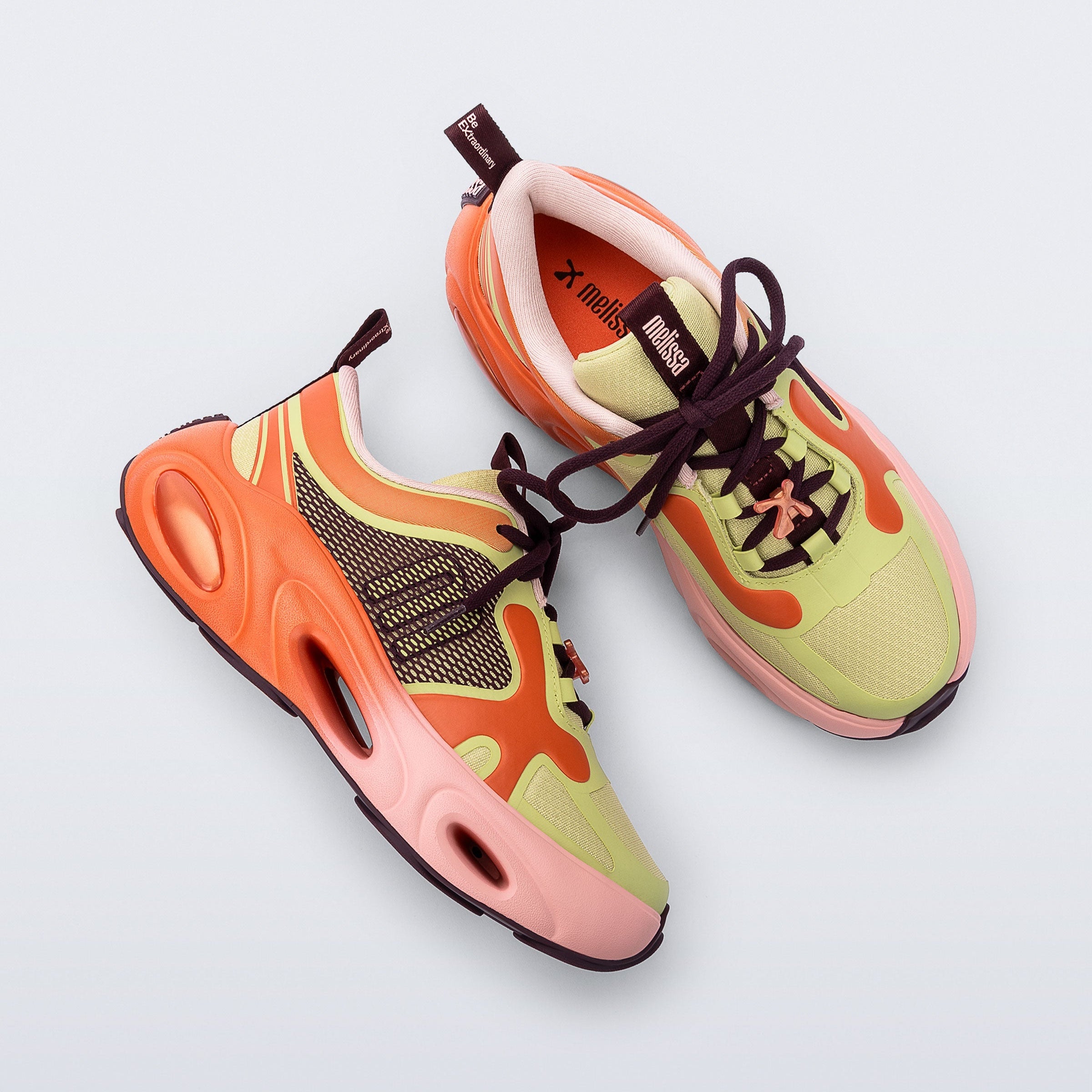 Melissa X Loop Ad Laranja / Verde / Rosa Sneakersy Damskie Wielokolorowe