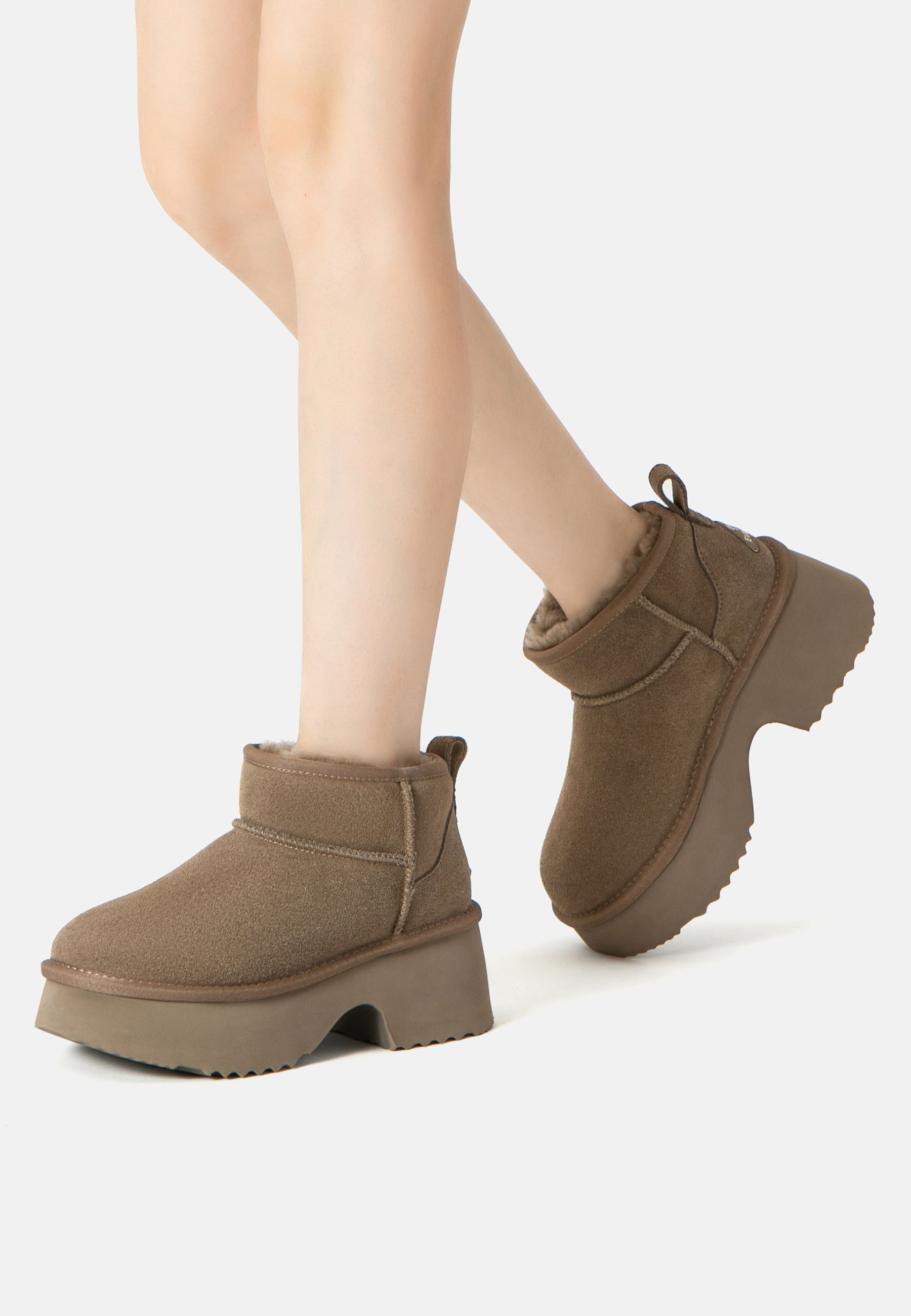 EVERAU Nicobar Walnut Mid Boots Botki Brązowe