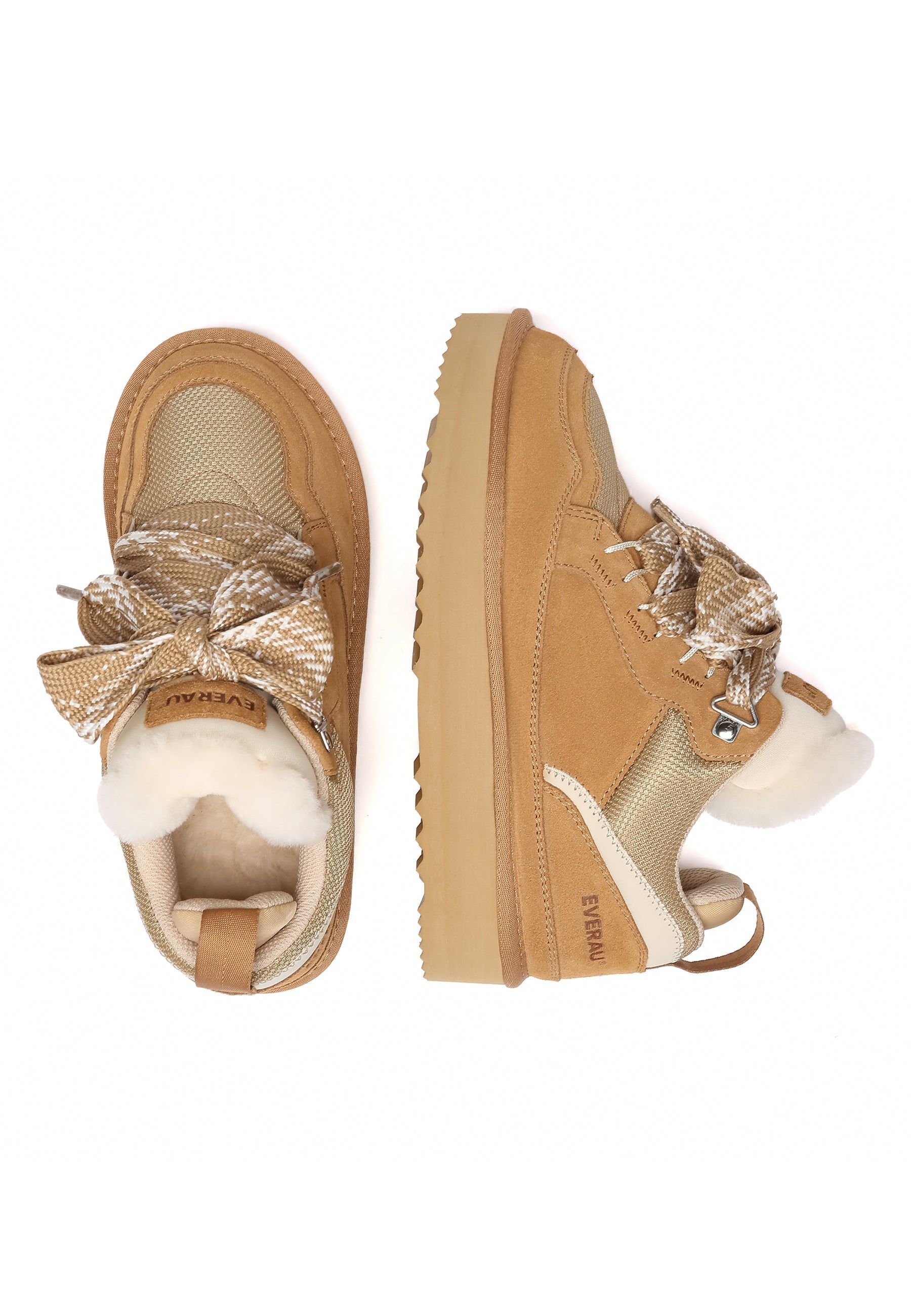 EVERAU Papuan Chestnut Lace up Sneakersy Brązowe