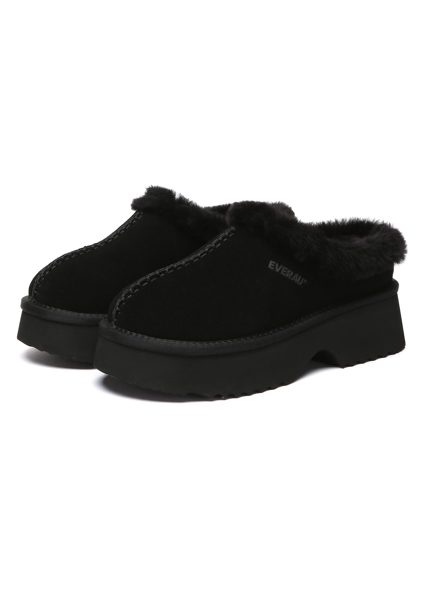 EVERAU Savanna Chunky Platform Boots Botki Czarne