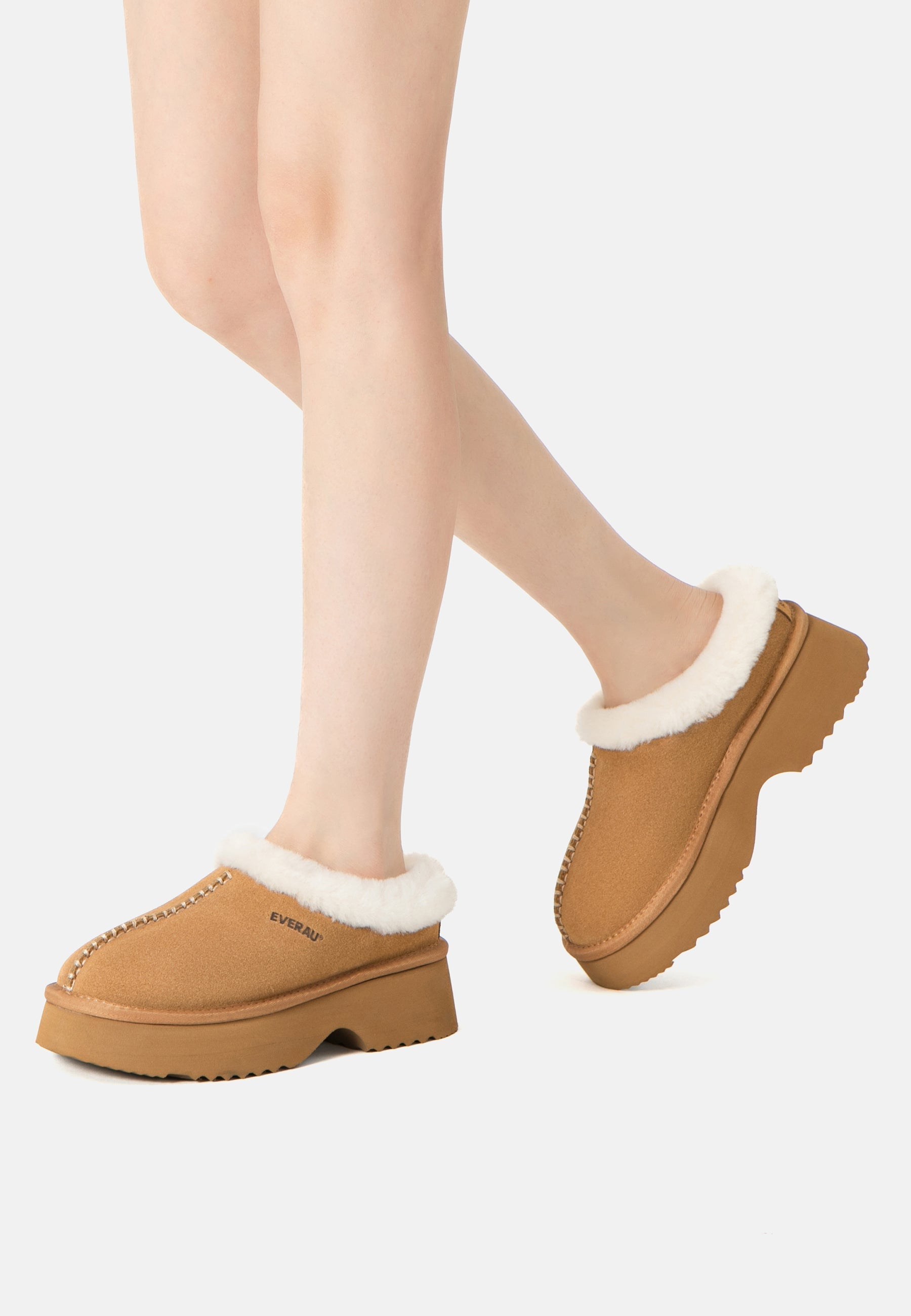 EVERAU Savanna Chunky Platform Boots Botki Brązowe