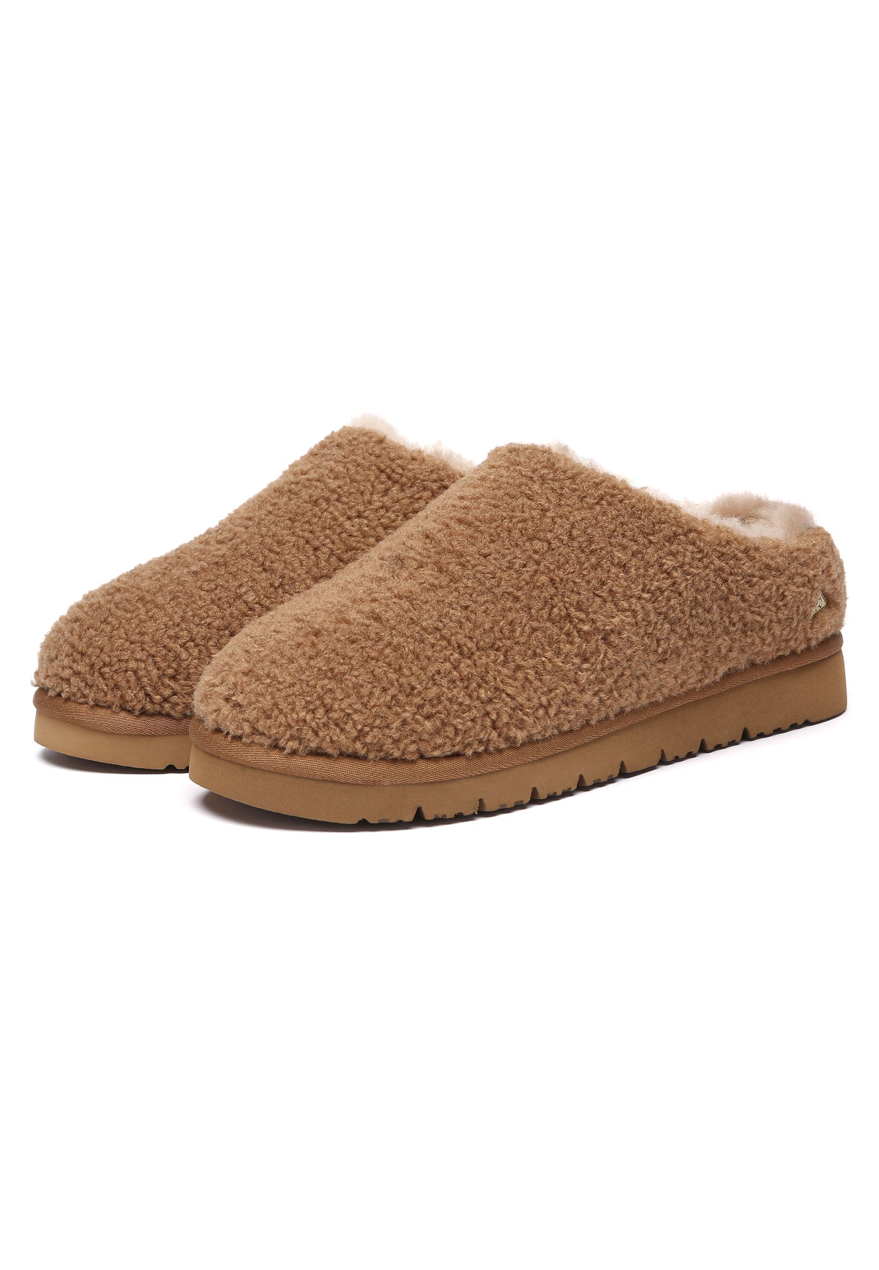EVERAU Snipe Chestnut Plush Ankle Slippers Kapcie Brązowe