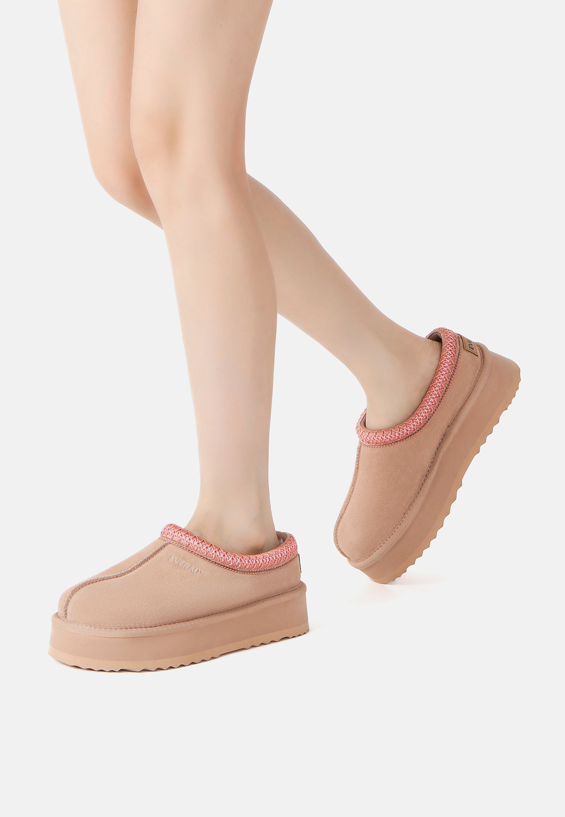 EVERAU Wonga Leather Slippers Kapcie Różowe