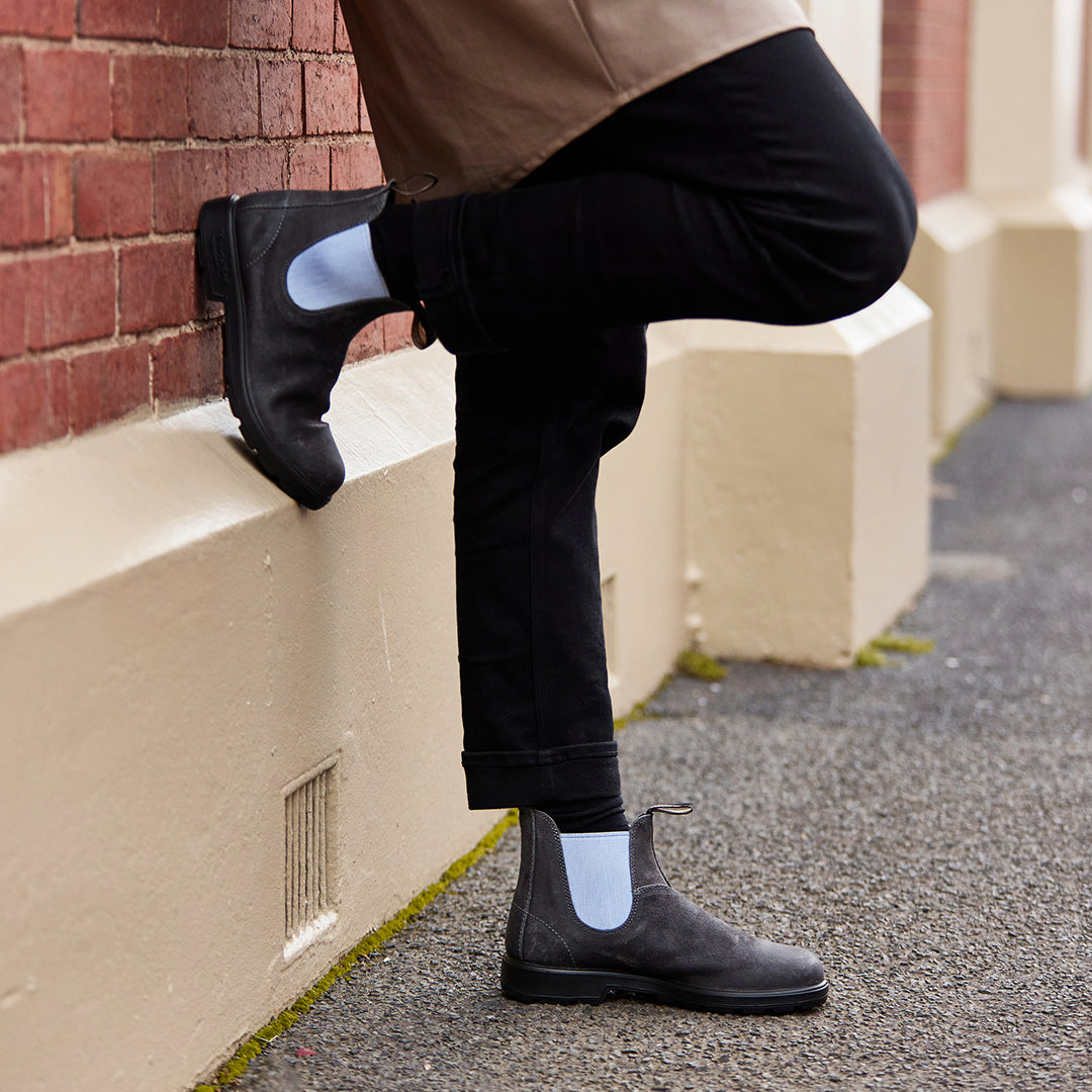 Blundstone 2209 Sztyblety Damskie Męskie Zamszowe Steel Grey Kolor Stalowy Szary