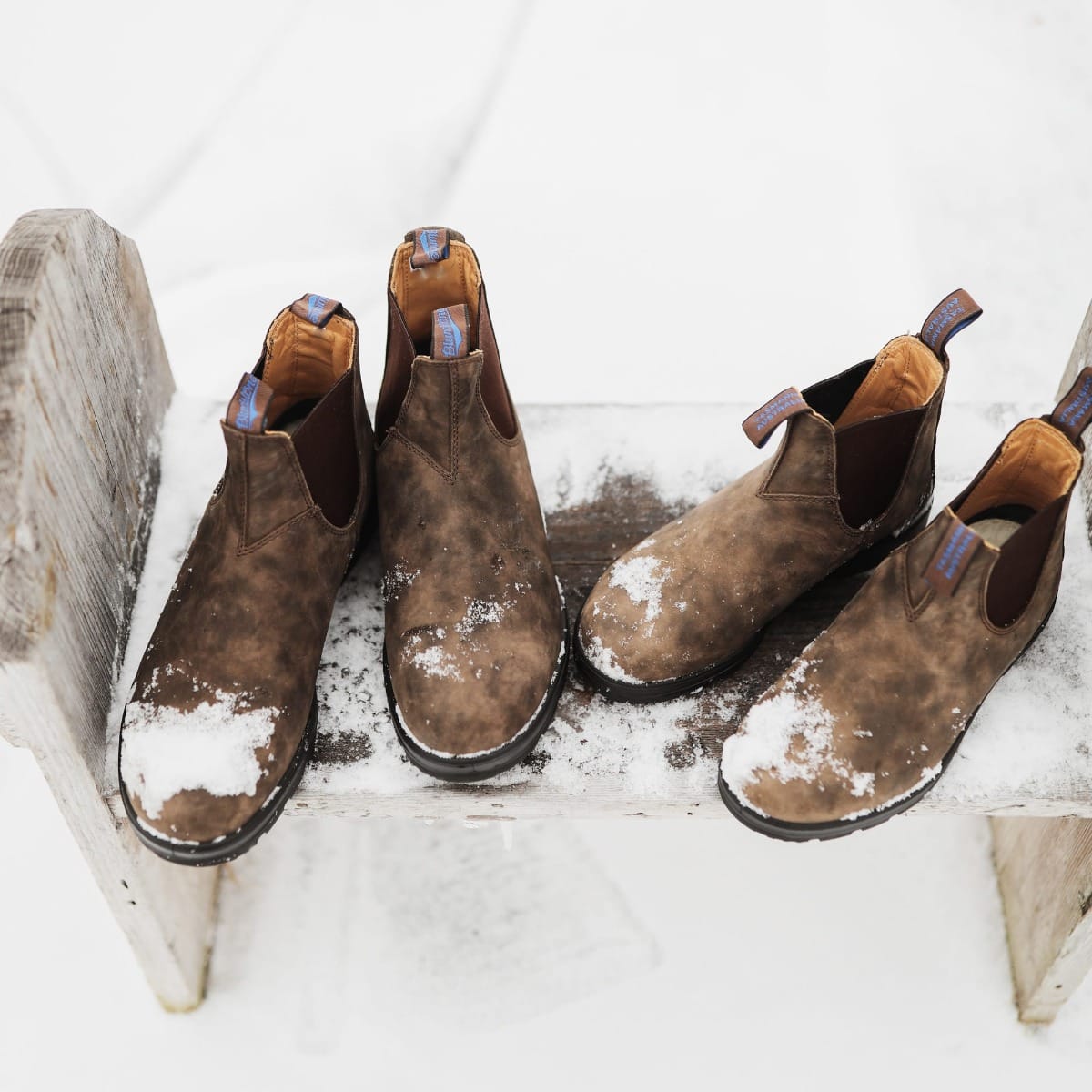 Blundstone 584 - Sztyblety Damskie Męskie - Ocieplane - Rustic Brown - Kolor Brązowy