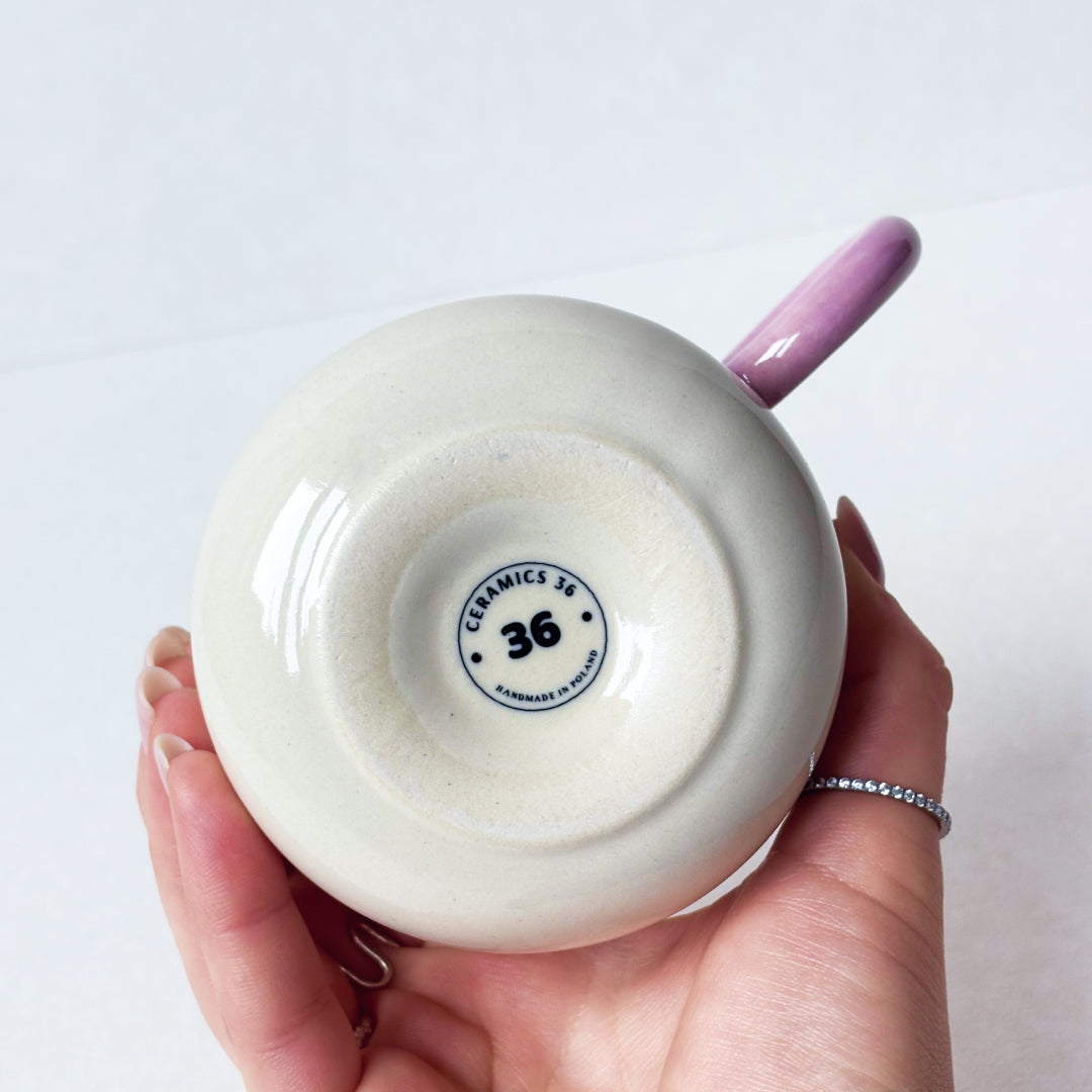 Ceramics 36 Filiżanka Fioletowe Ucho
