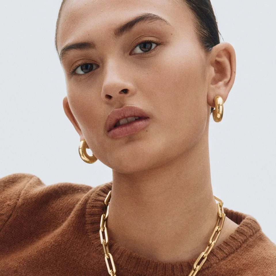 Edblad Kolczyki Chunky Creoles S Gold