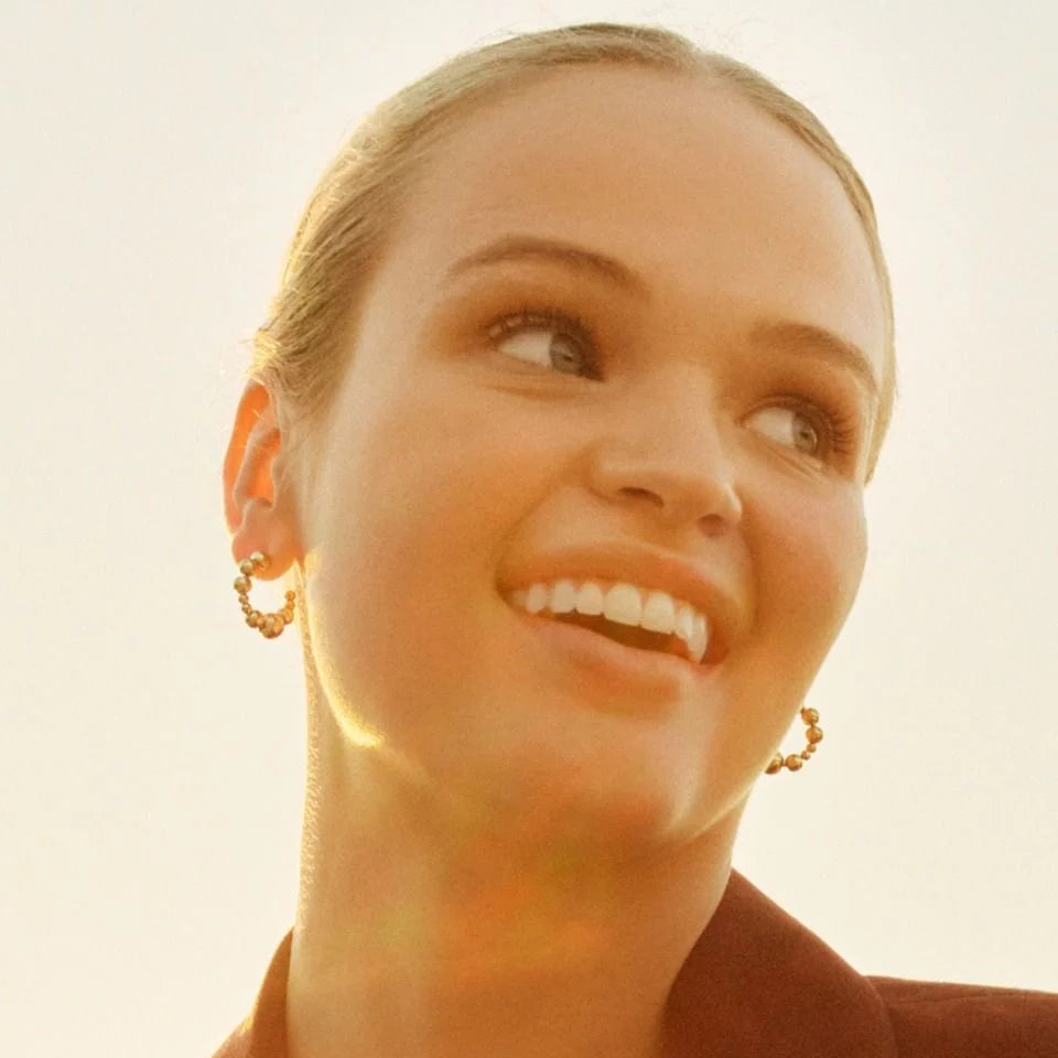 Edblad Kolczyki Sphere Hoops Gold