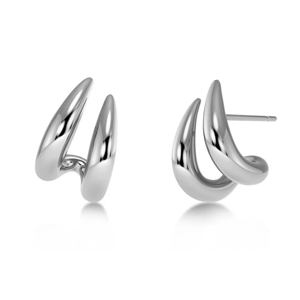 Edblad Kolczyki Spire Hoops L Steel