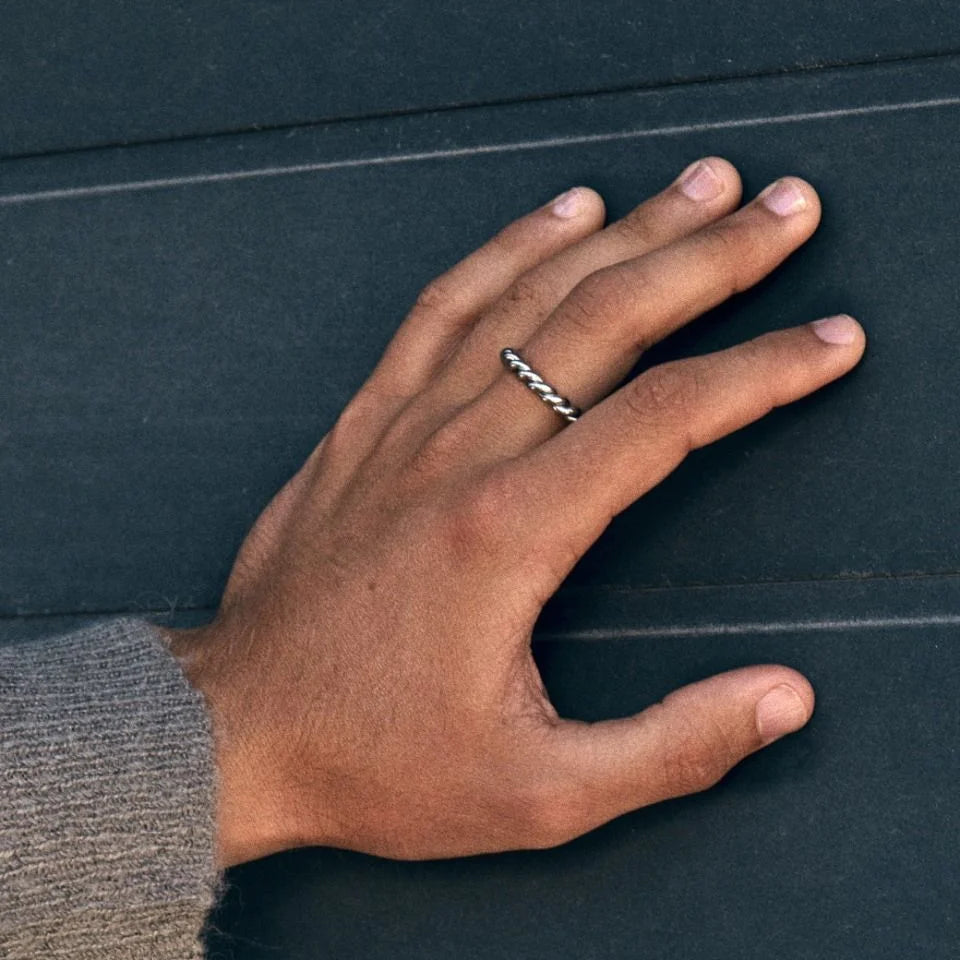Edblad Pierścionek Twine Ring Steel