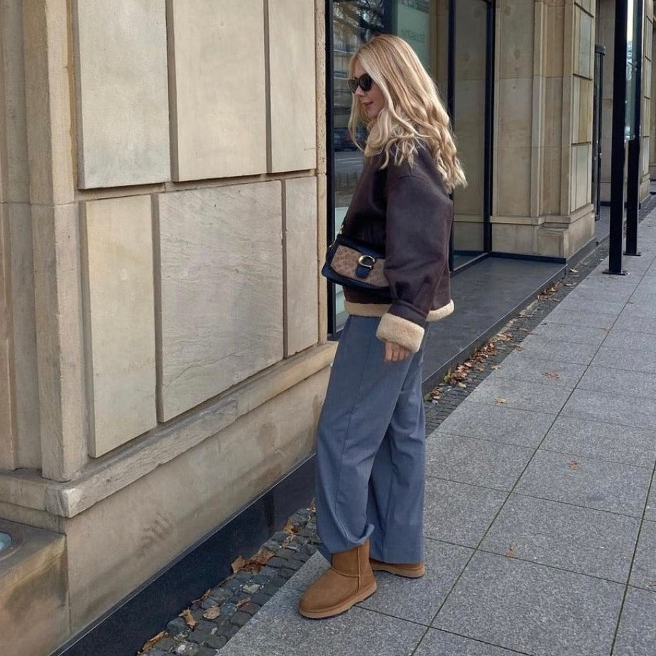 Emu Australia Buty Damskie Sharky Mini Chestnut Black Kolor Brązowy