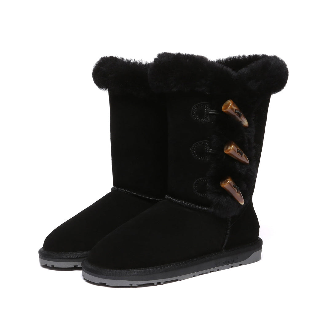 EVERAU Ashy Black Tall Boots Botki Czarne