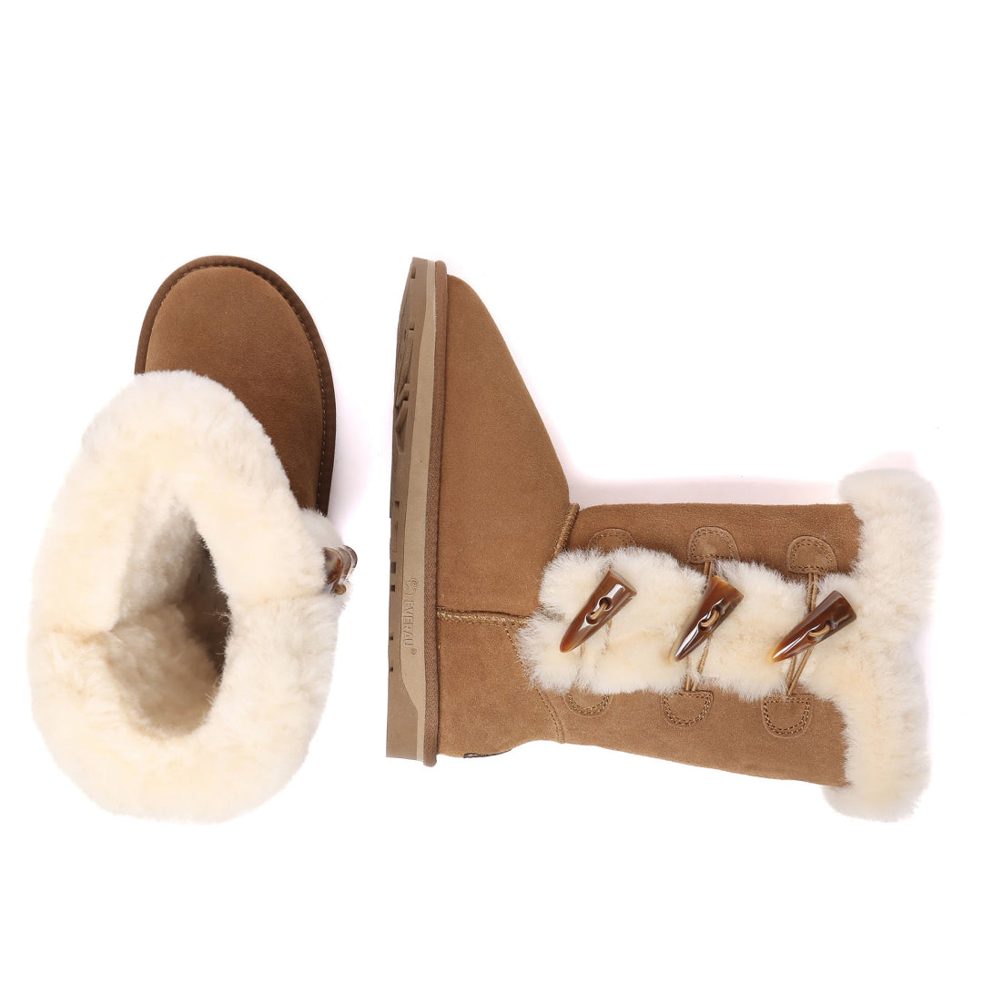 EVERAU Ashy Chestnut Tall Boots Botki Brązowe