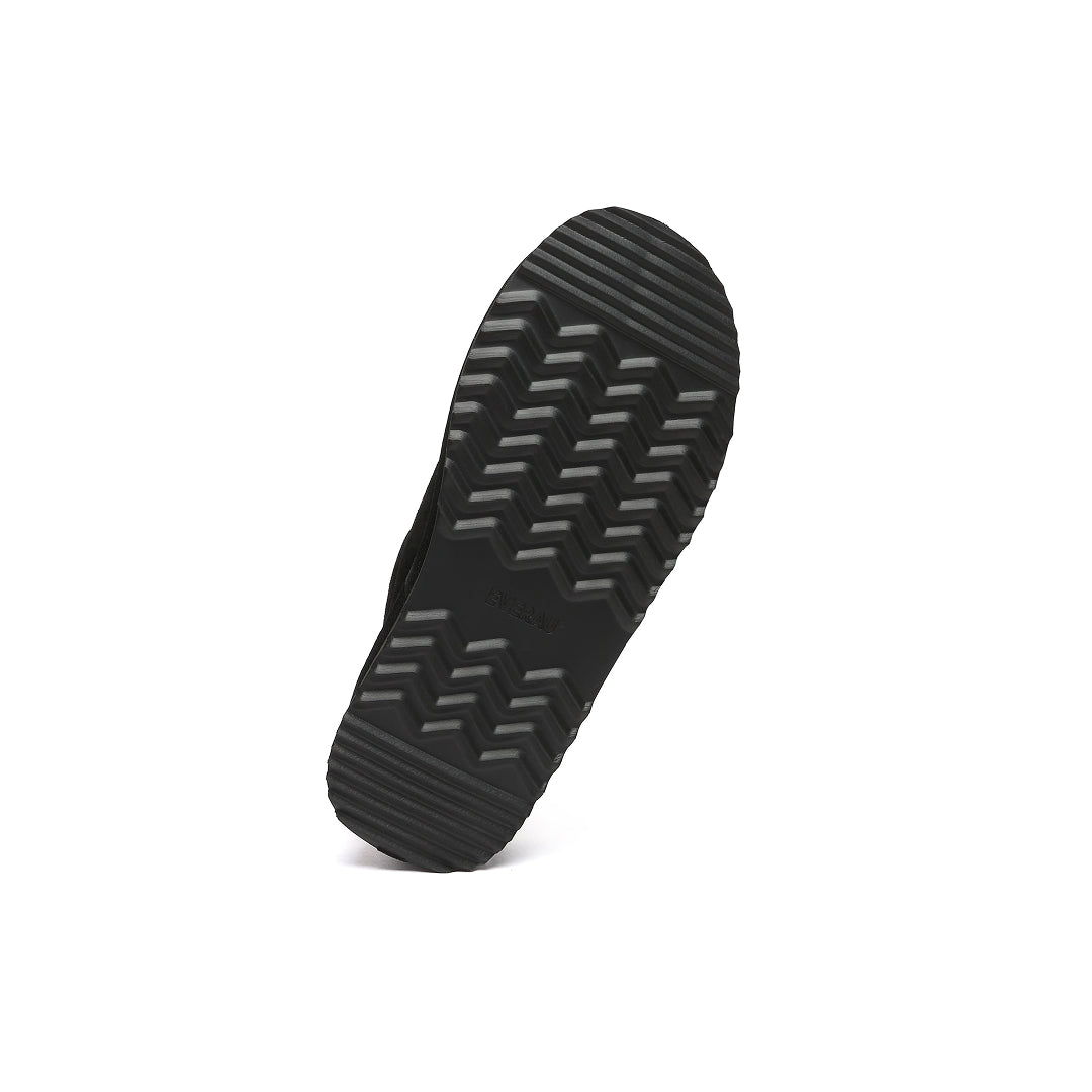 EVERAU Caspian Black Platform Slippers Kapcie Czarne