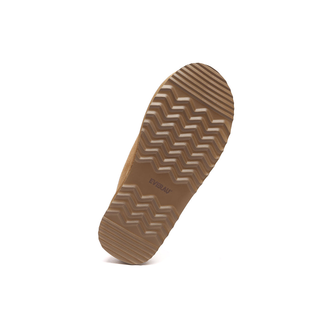 EVERAU Caspian Chestnut Platform Slippers Kapcie Brązowe