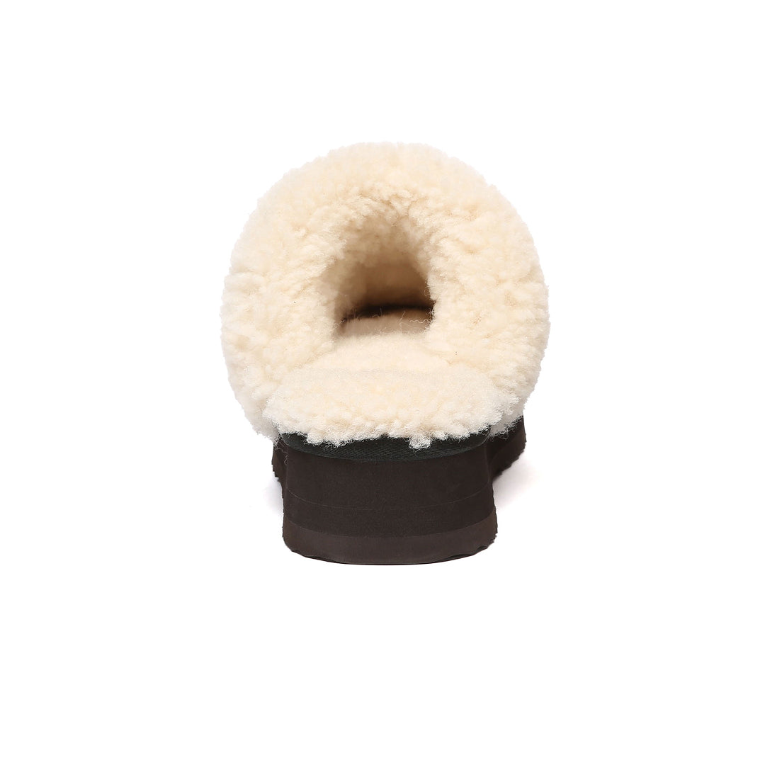 EVERAU Crake Black Platform Slippers Kapcie Czarne