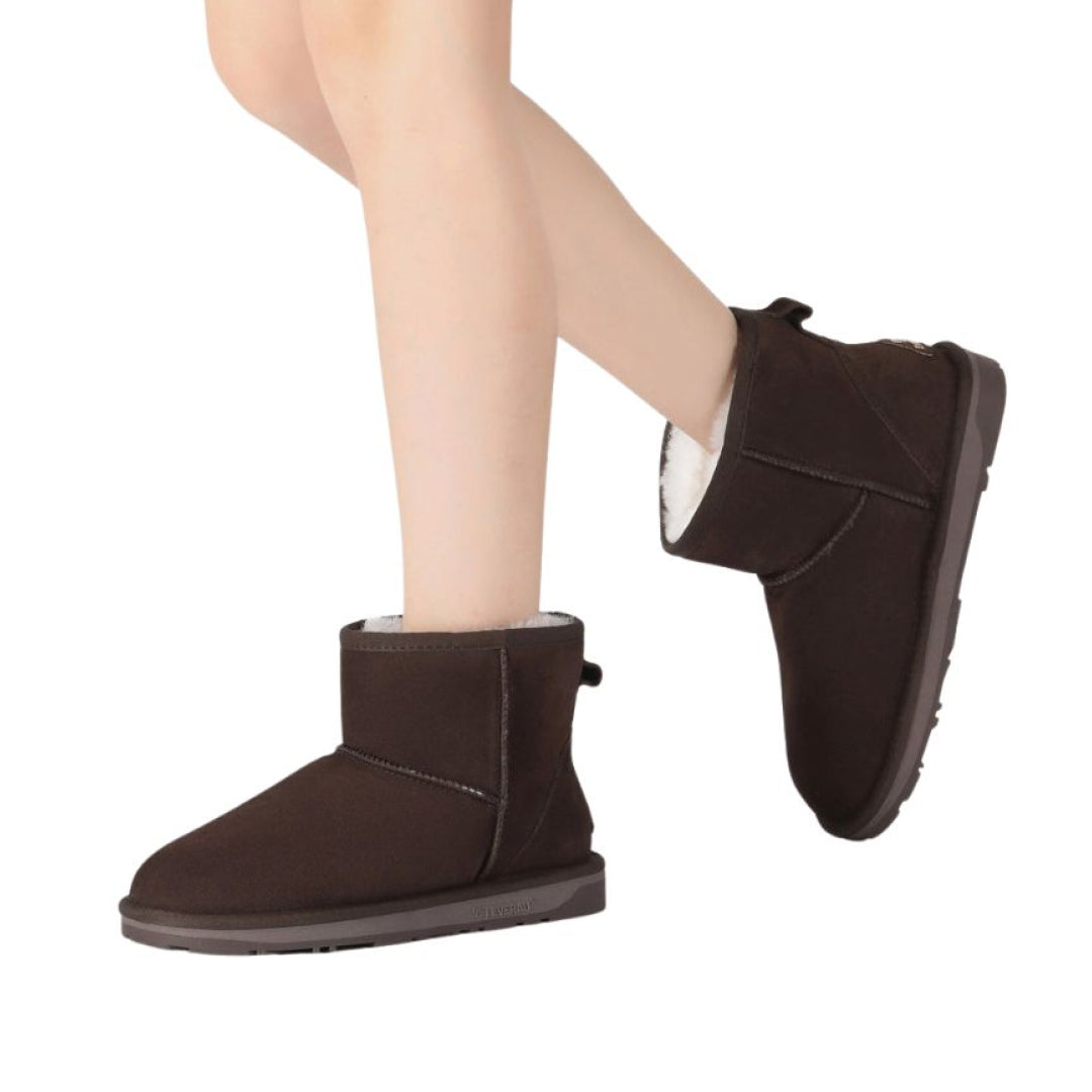 EVERAU Emu Chocolate Mini Classic Boots Botki Brązowe