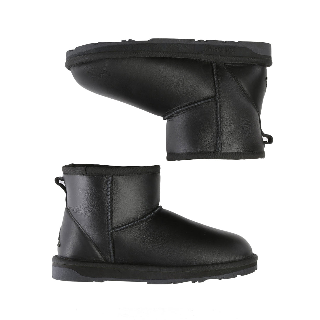 EVERAU Emu Nappa Black Mini Classic Boots Botki Czarne