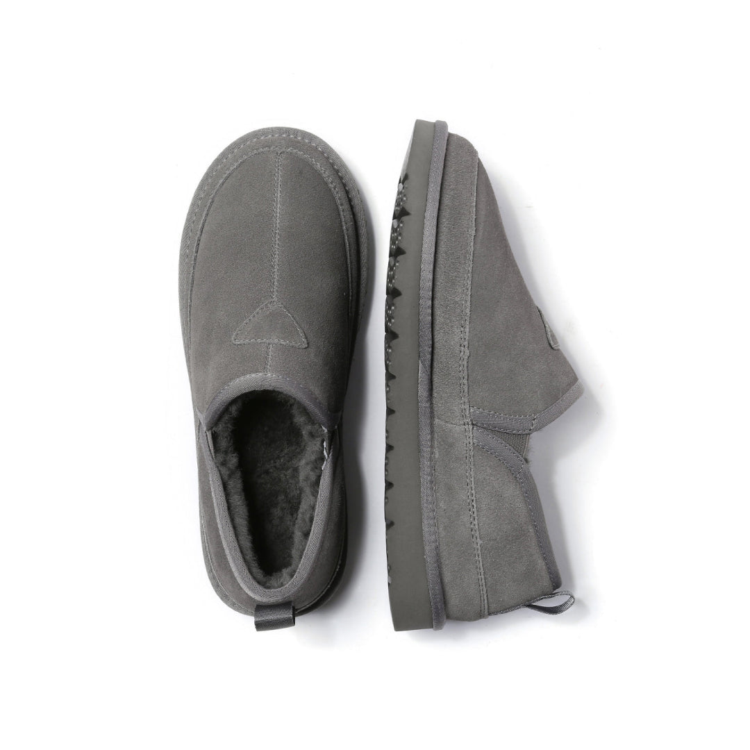 EVERAU Galah Grey Slip On Niskie botki Szare