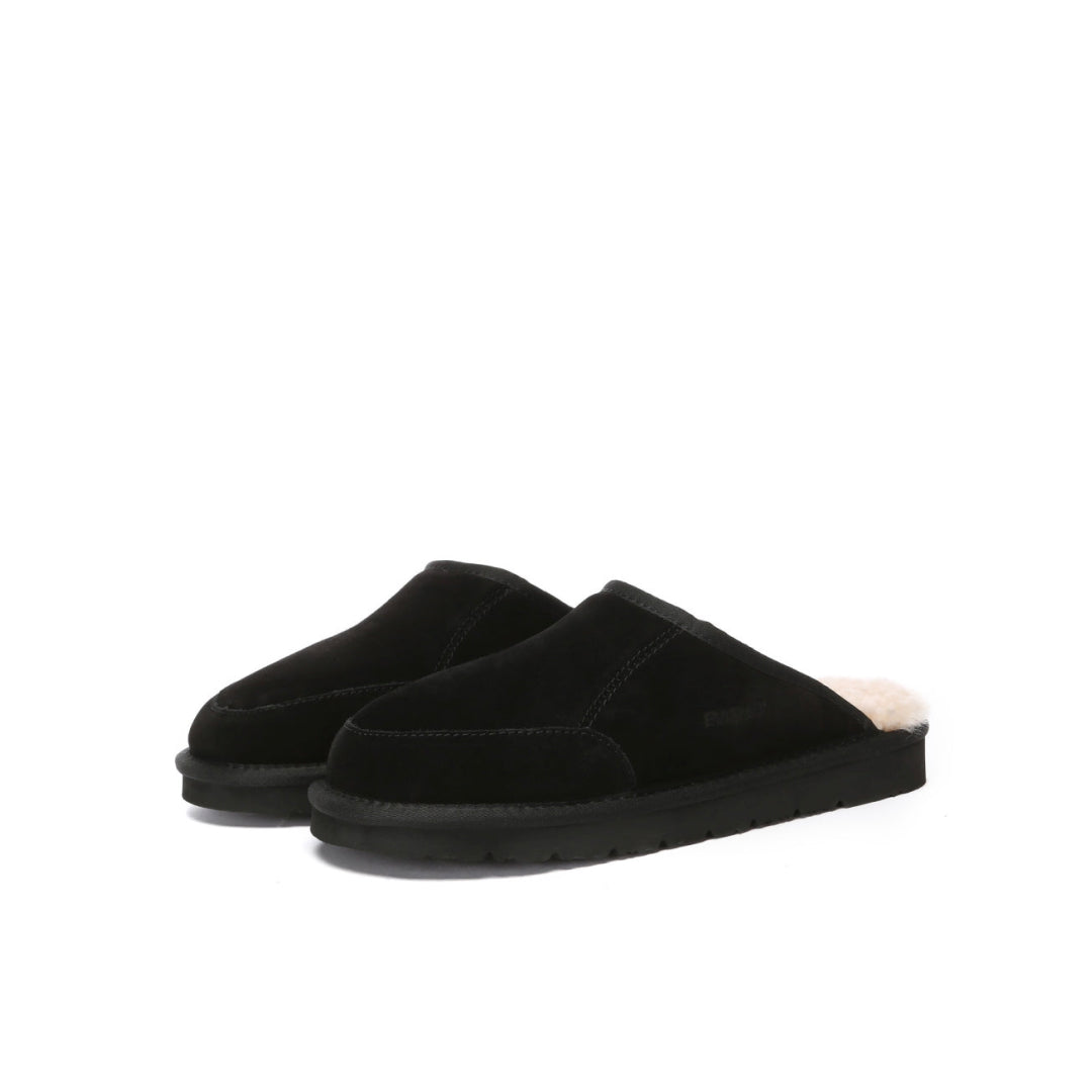 EVERAU Lark Black Slippers Kapcie Czarne