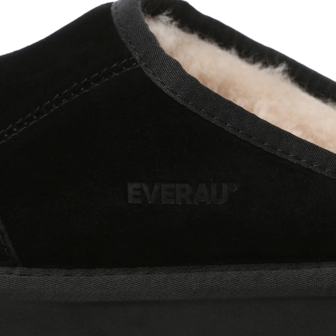 EVERAU Lark Black Slippers Kapcie Czarne