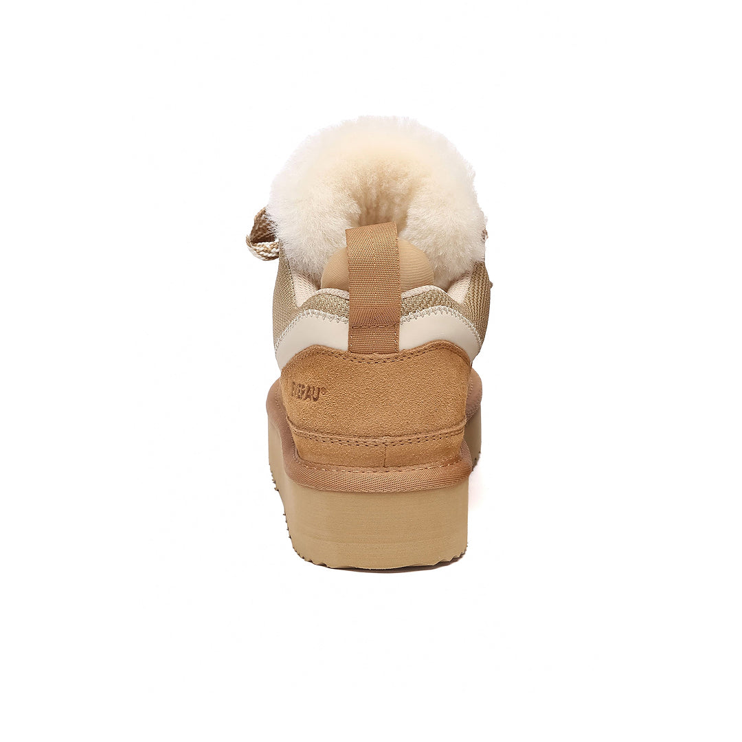 EVERAU Papuan Chestnut Lace Up Sneakersy Brązowe