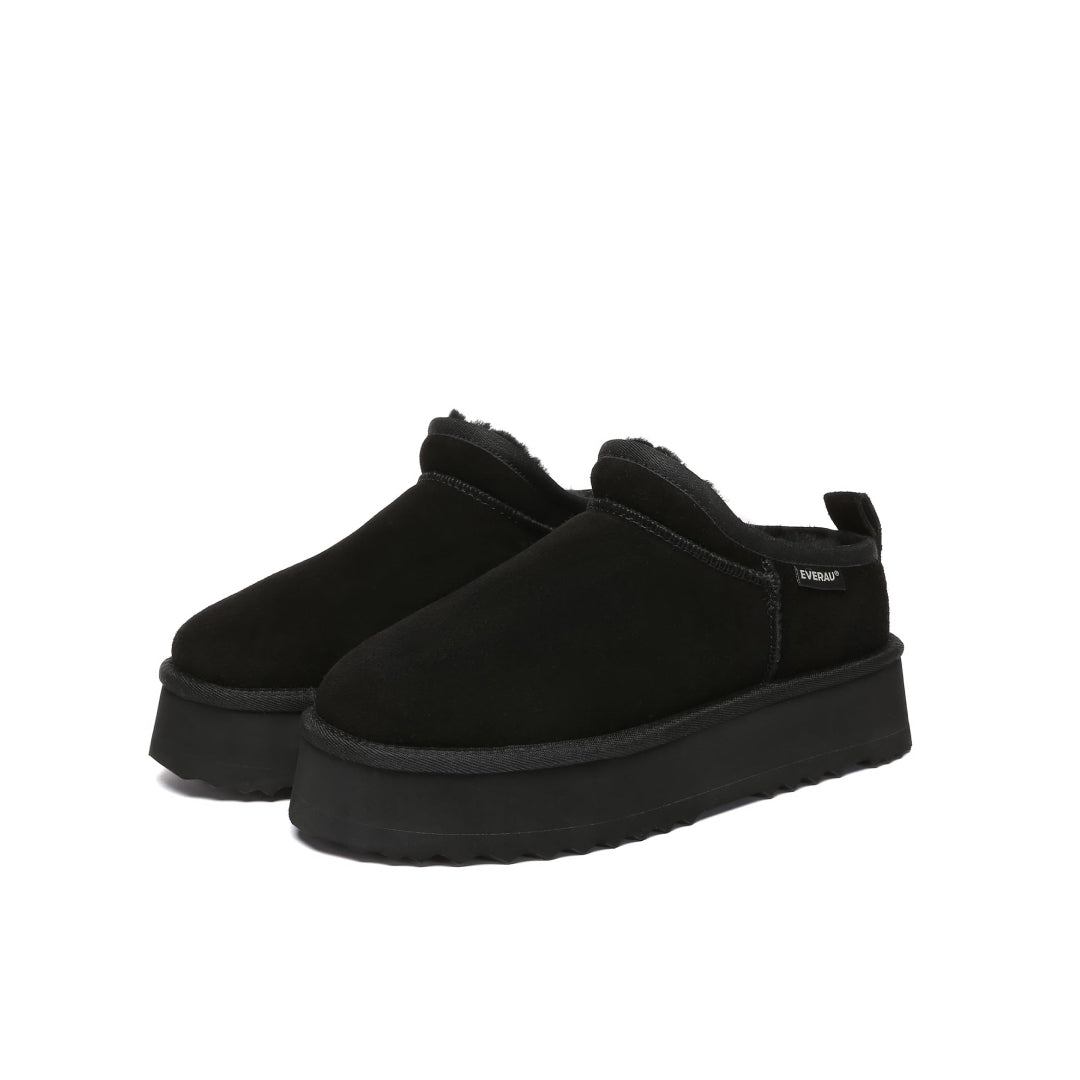 EVERAU Partridge Black Platform Ultra Mini Boots Botki Czarne