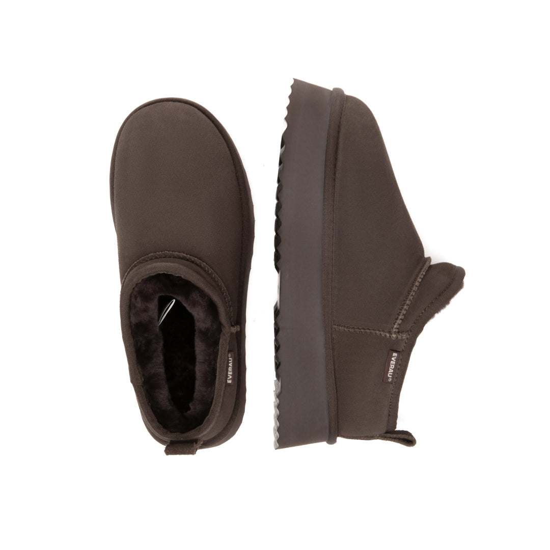 EVERAU Partridge Chocolate Platform Ultra Mini Boots Botki Czekoladowe