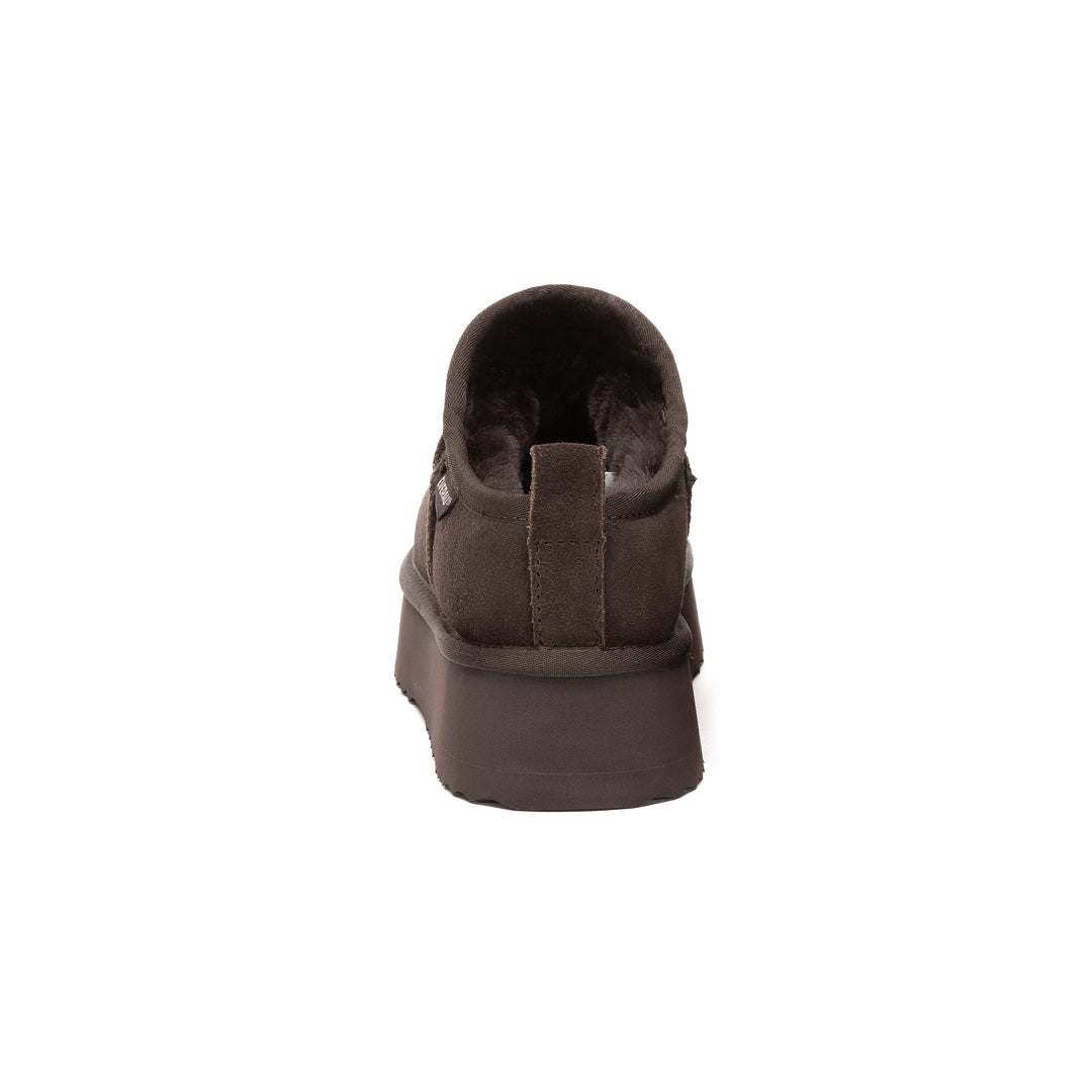 EVERAU Partridge Chocolate Platform Ultra Mini Boots Botki Czekoladowe