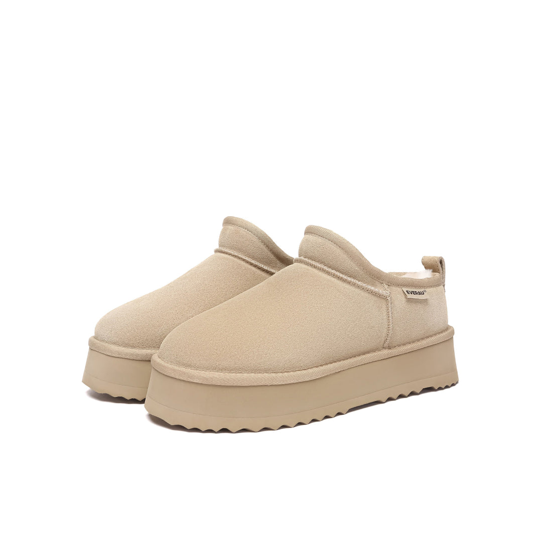 EVERAU Partridge Sand Platform Ultra Mini Boots Botki Beżowy
