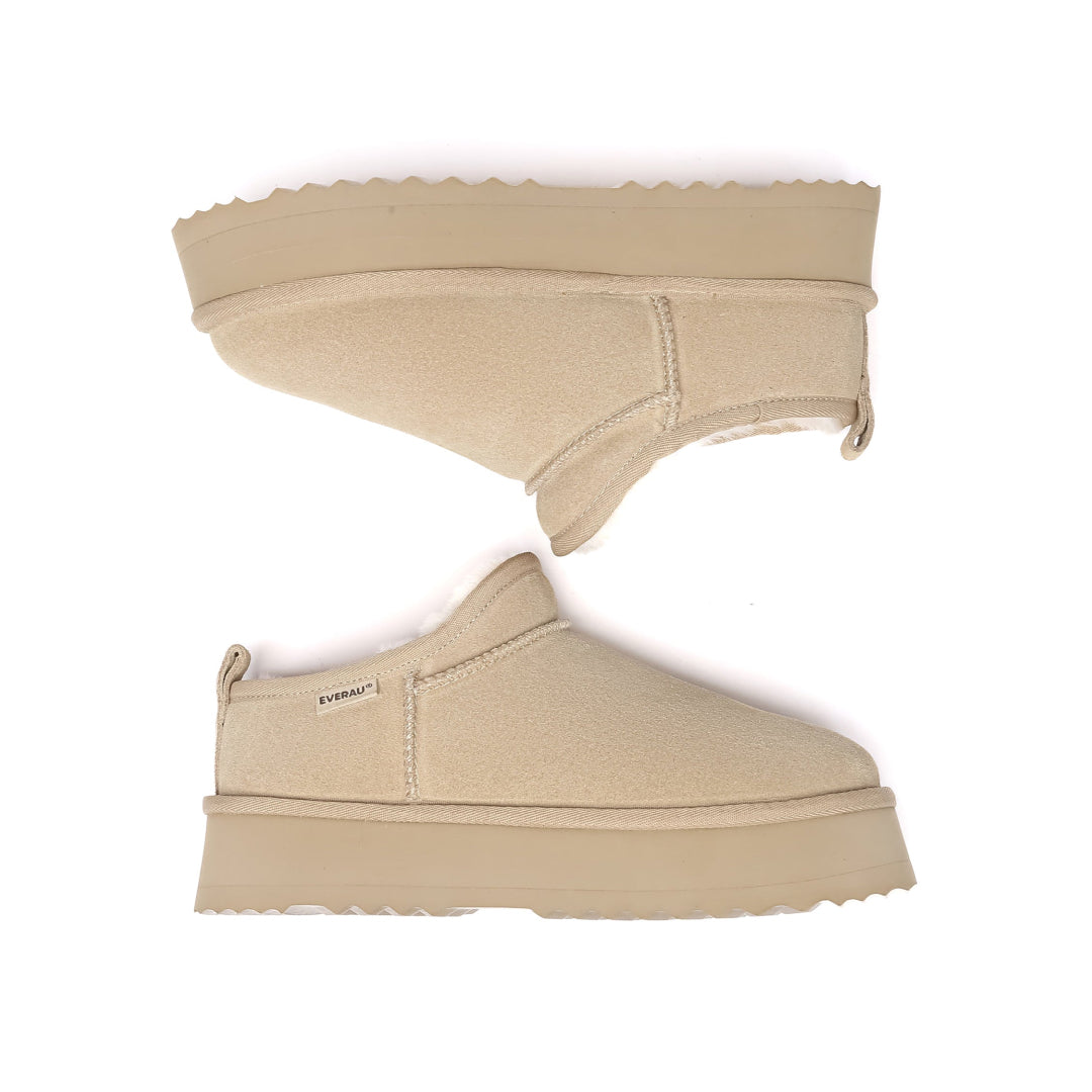 EVERAU Partridge Sand Platform Ultra Mini Boots Botki Beżowy