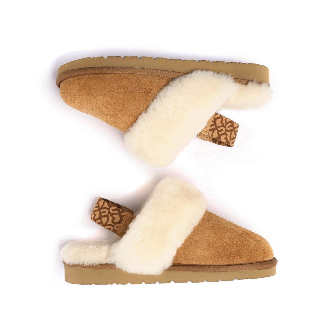 EVERAU Pelican Chestnut Slippers Kapcie Brązowe