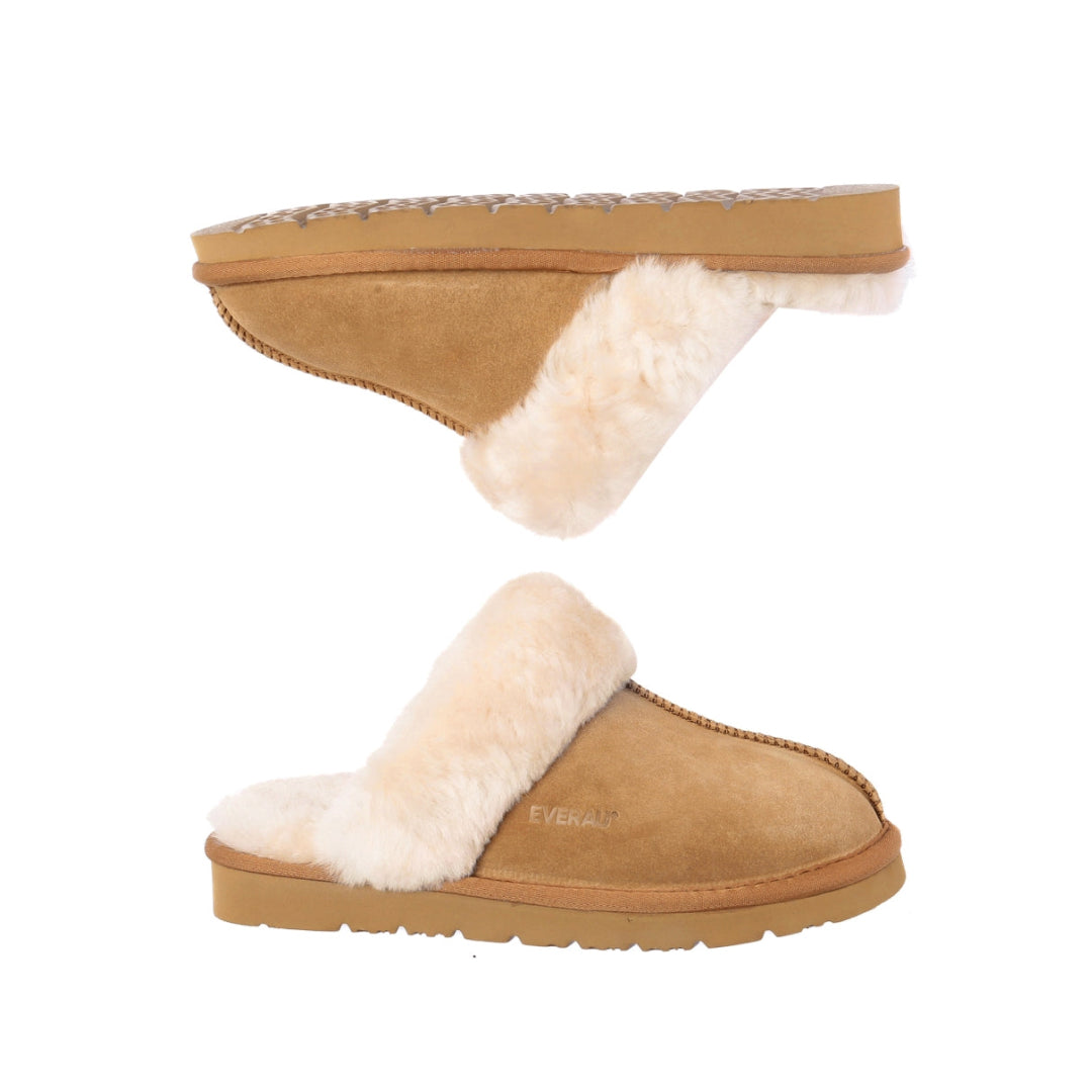 EVERAU Raven Chestnut Slippers Kapcie Brązowe