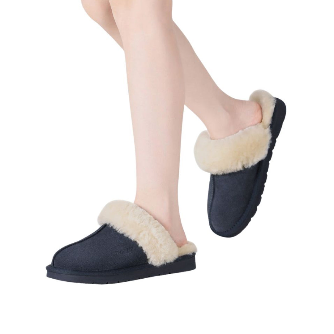 EVERAU Raven Navy Slippers Kapcie Granatowe