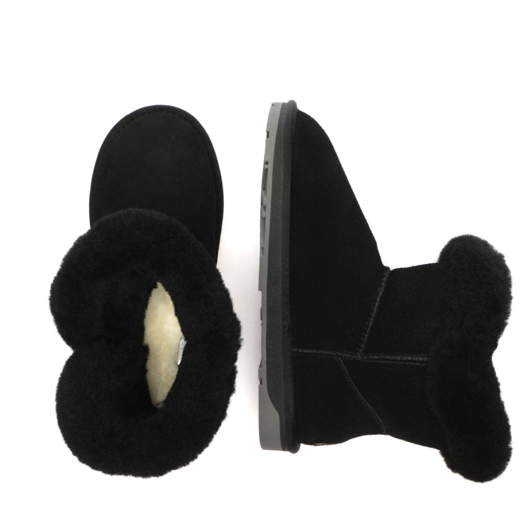 EVERAU Robin Black Mini Boots Botki Czarne