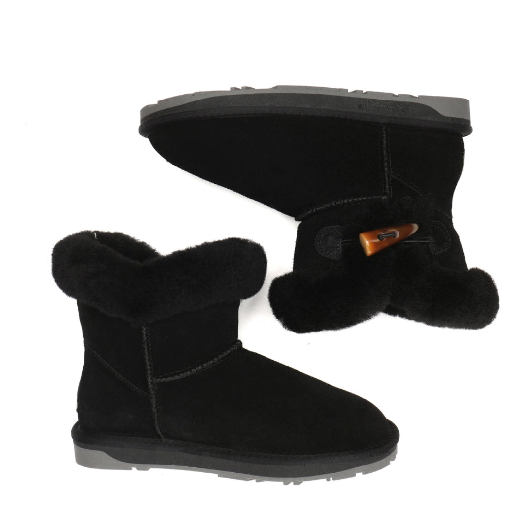 EVERAU Robin Black Mini Boots Botki Czarne