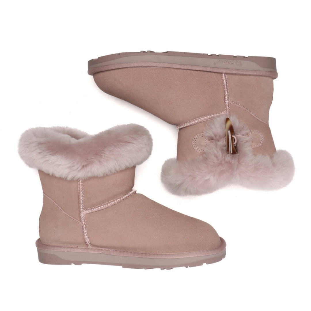 EVERAU Robin Dawn Pink Mini Boots Botki Różowe