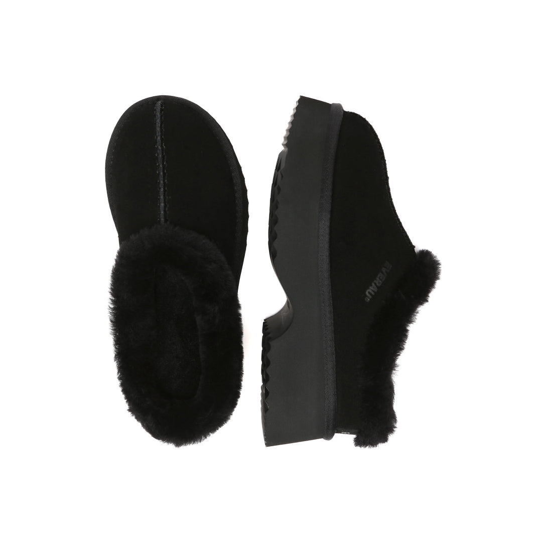 EVERAU Savanna Chunky Platform Boots Botki Czarne