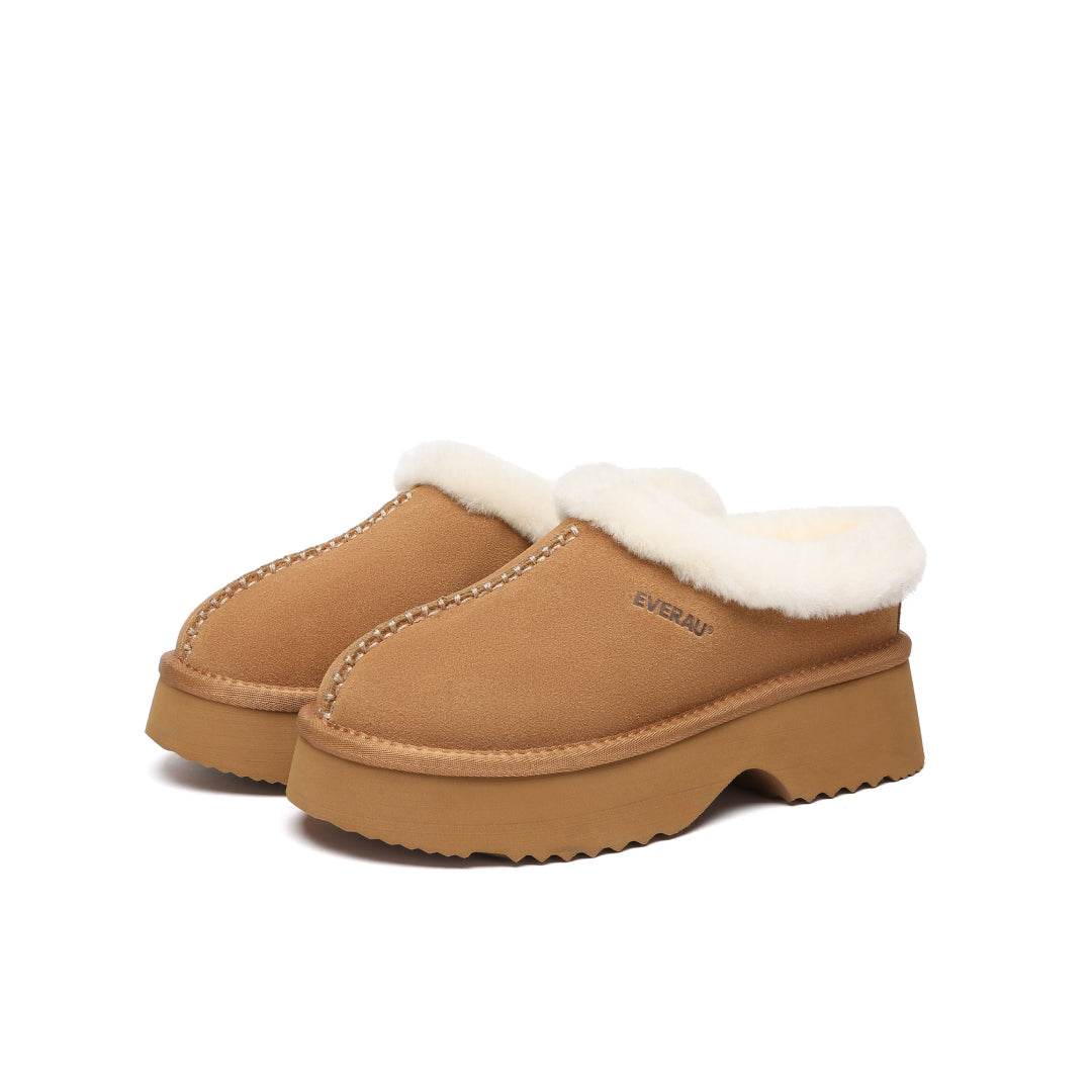 EVERAU Savanna Chunky Platform Boots Botki Brązowe